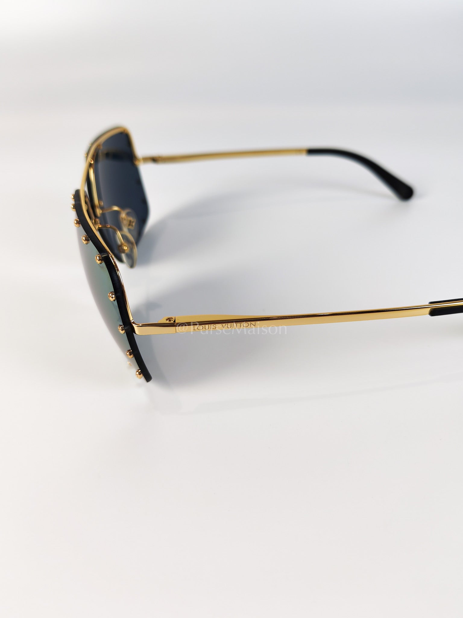 RG01280The Party Square Sunglasses in Black Studded Lens and Metal Frame | Purse Maison Luxury Bags Shop