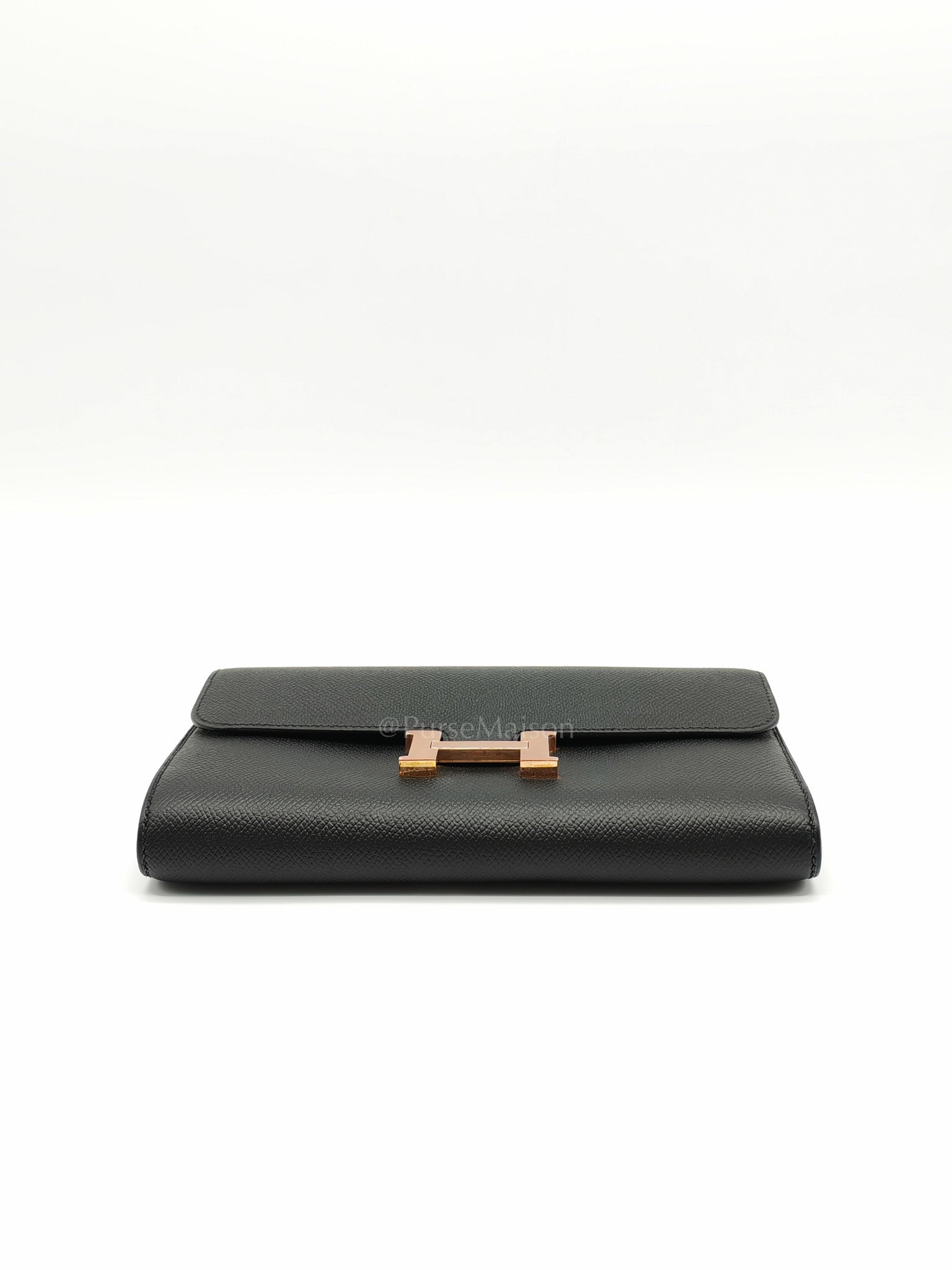 Constance To Go in Black Epsom Leather & Rose Gold Hardware Stamp W(2024)
