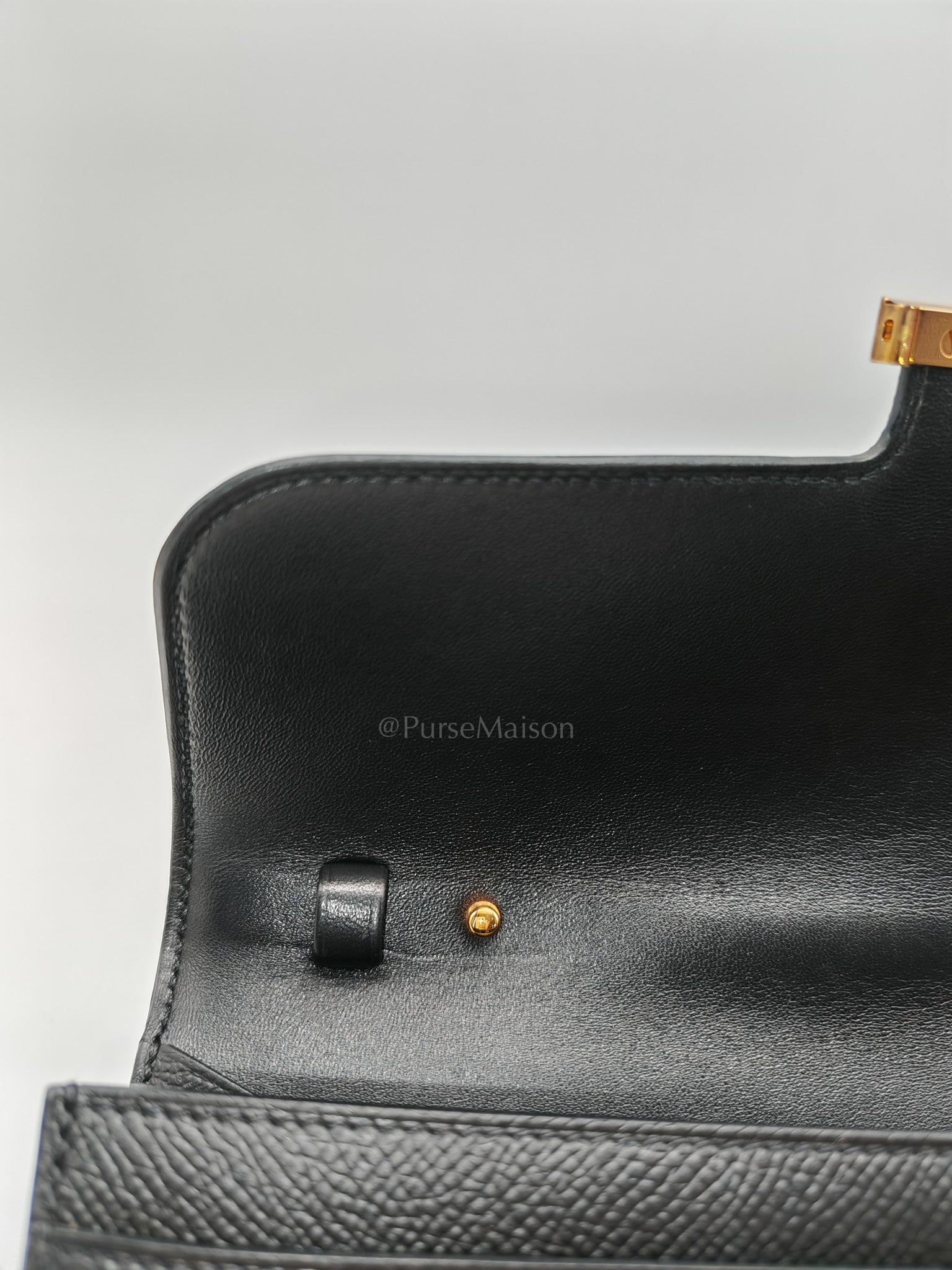 Constance To Go in Black Epsom Leather & Rose Gold Hardware Stamp W(2024)