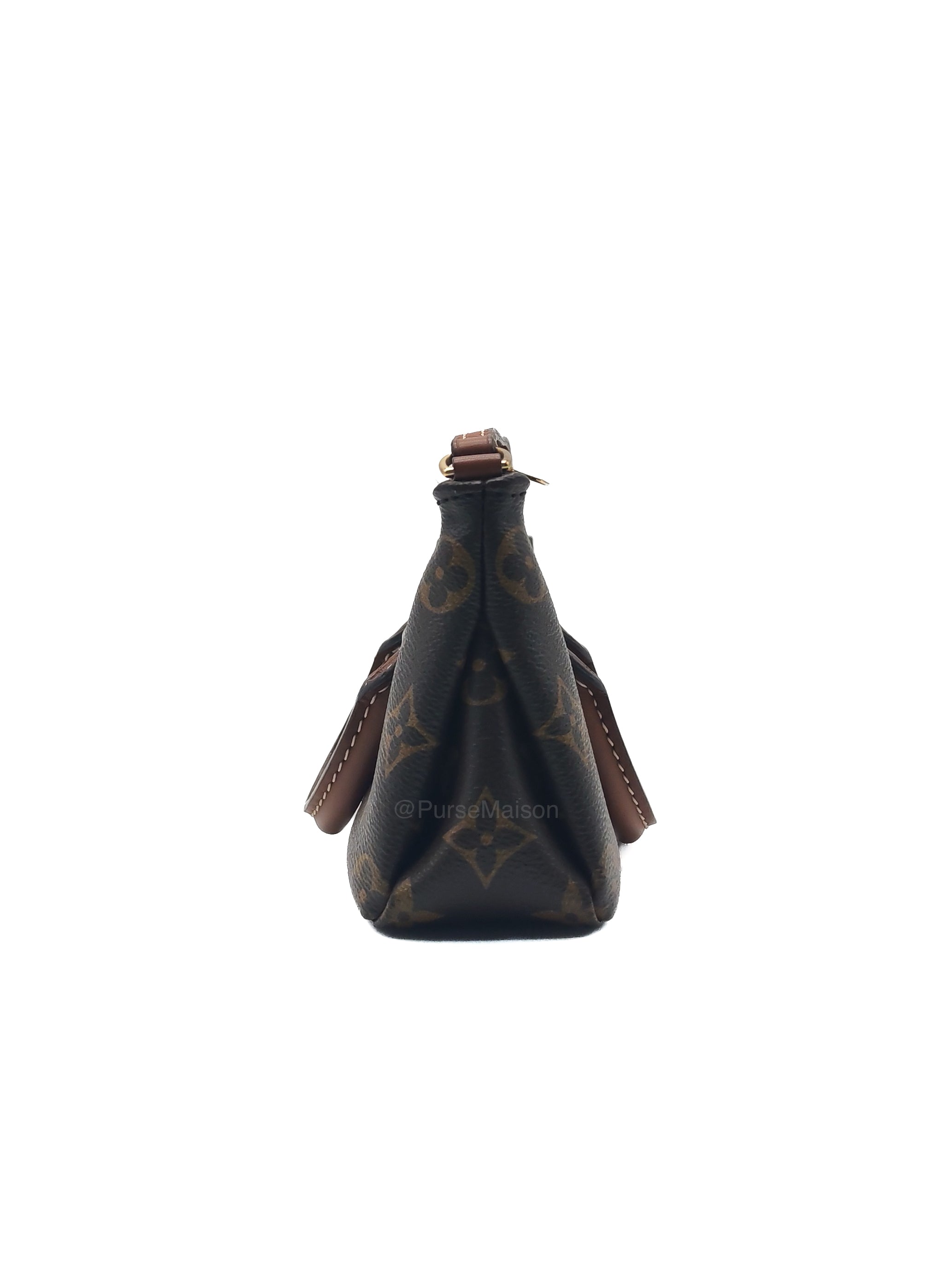 Louis Vuitton Nano Pallas Two Way Hand Bag in Monogram Canvas and Gold Hardware (Datecode: SN5115)
