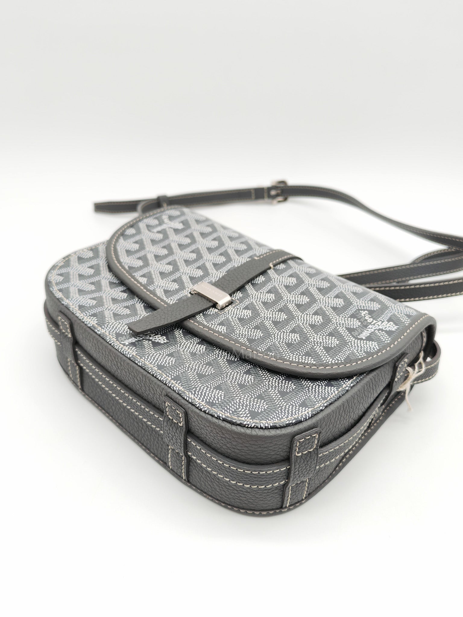 Belvedere Crossbody Bag PM in Gray Goyardine Canvas