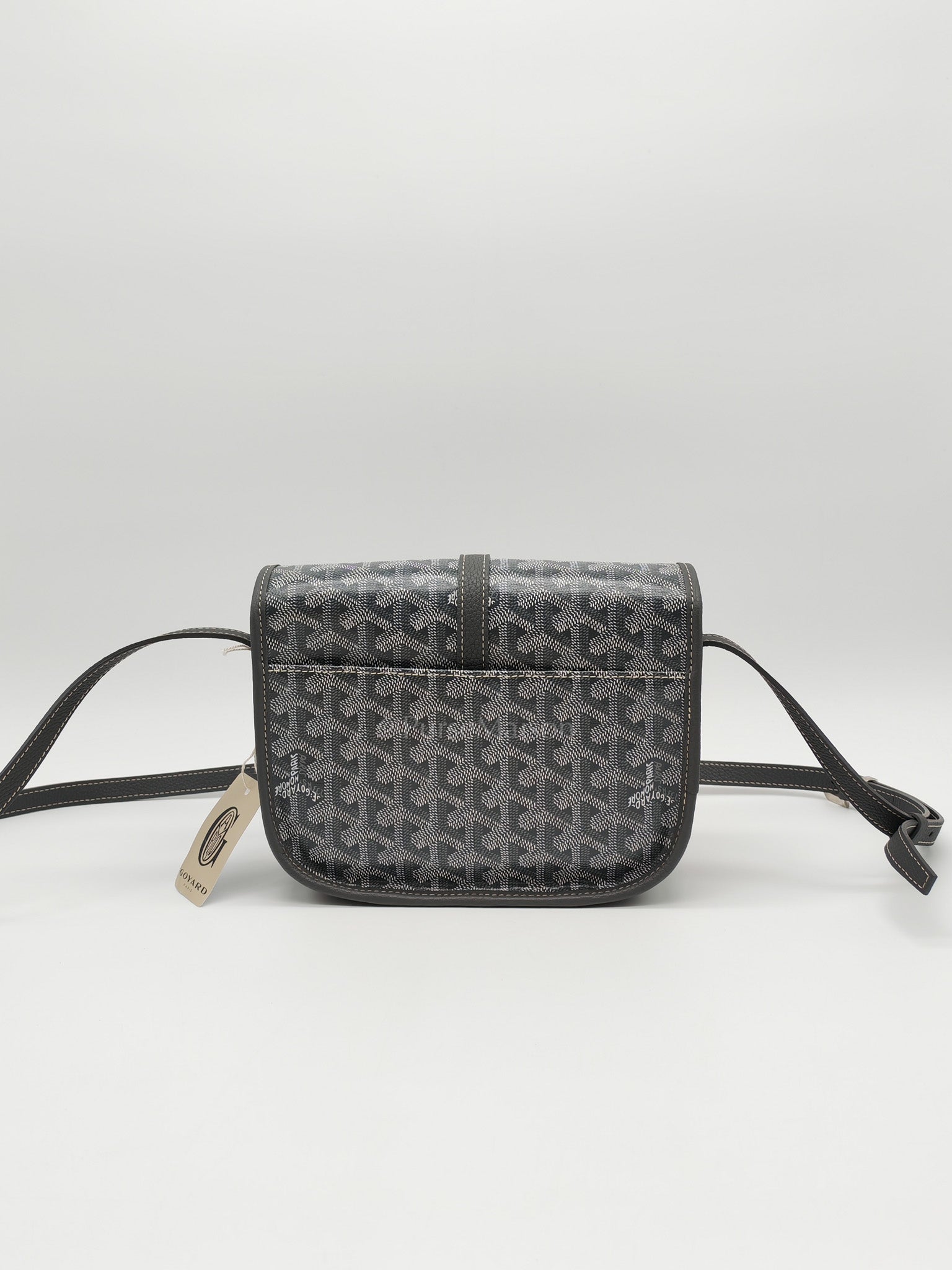 Belvedere Crossbody Bag PM in Gray Goyardine Canvas