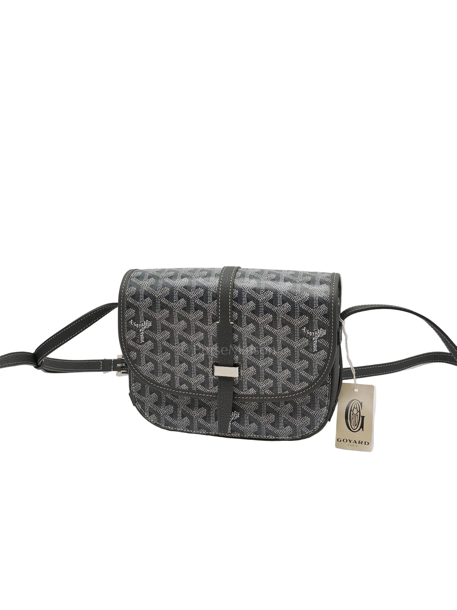 Belvedere Crossbody Bag PM in Gray Goyardine Canvas