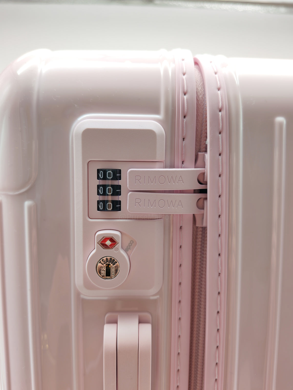 Rimowa Essential Check-In L in Gloss Ballerina Pink Luggage | Purse Maison Luxury Bags Shop