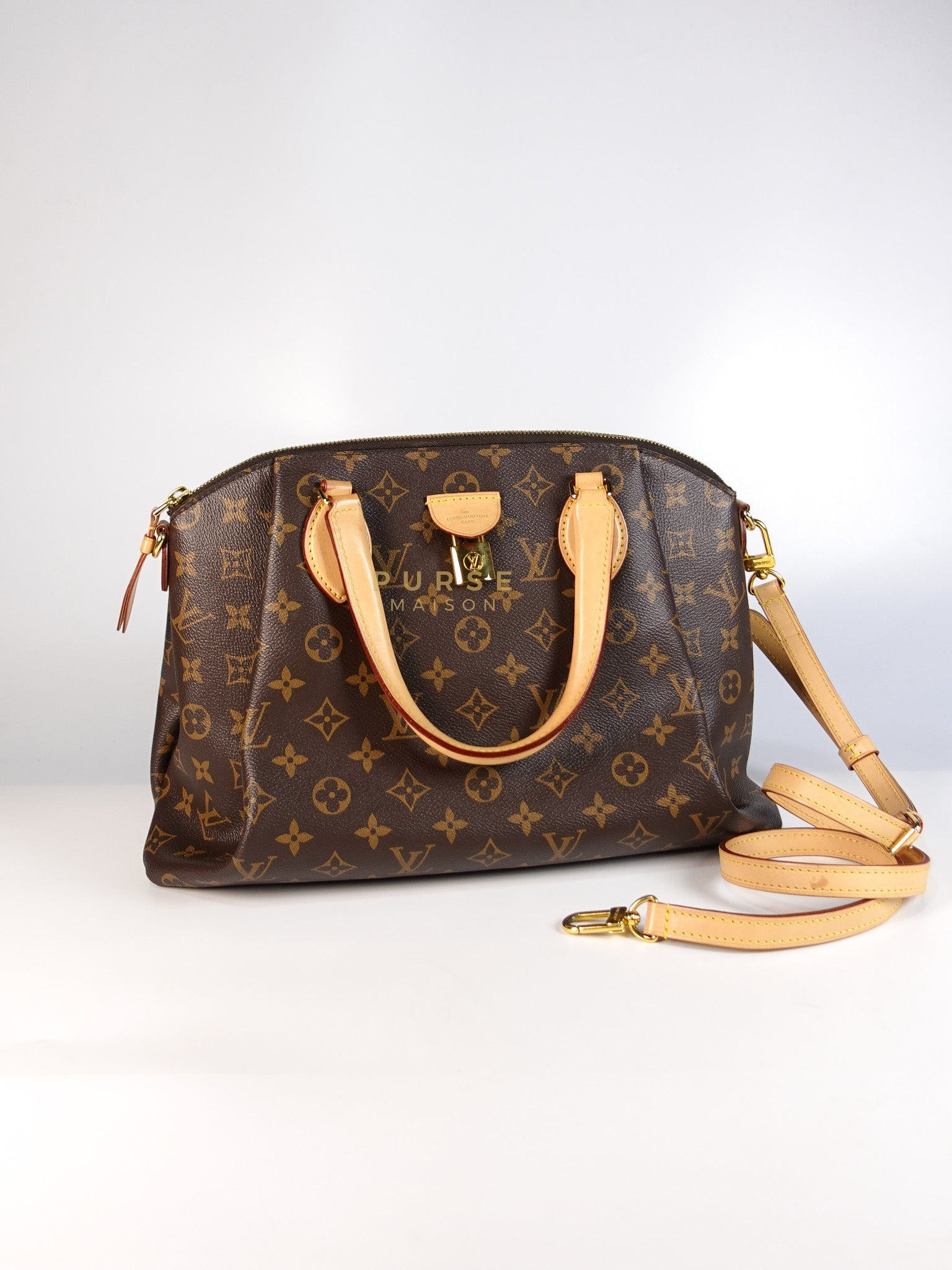 Rivoli MM 2way Bag in Monogram Canvas & Gold Hardware (Date Code: MB2179) | Purse Maison Luxury Bags Shop
