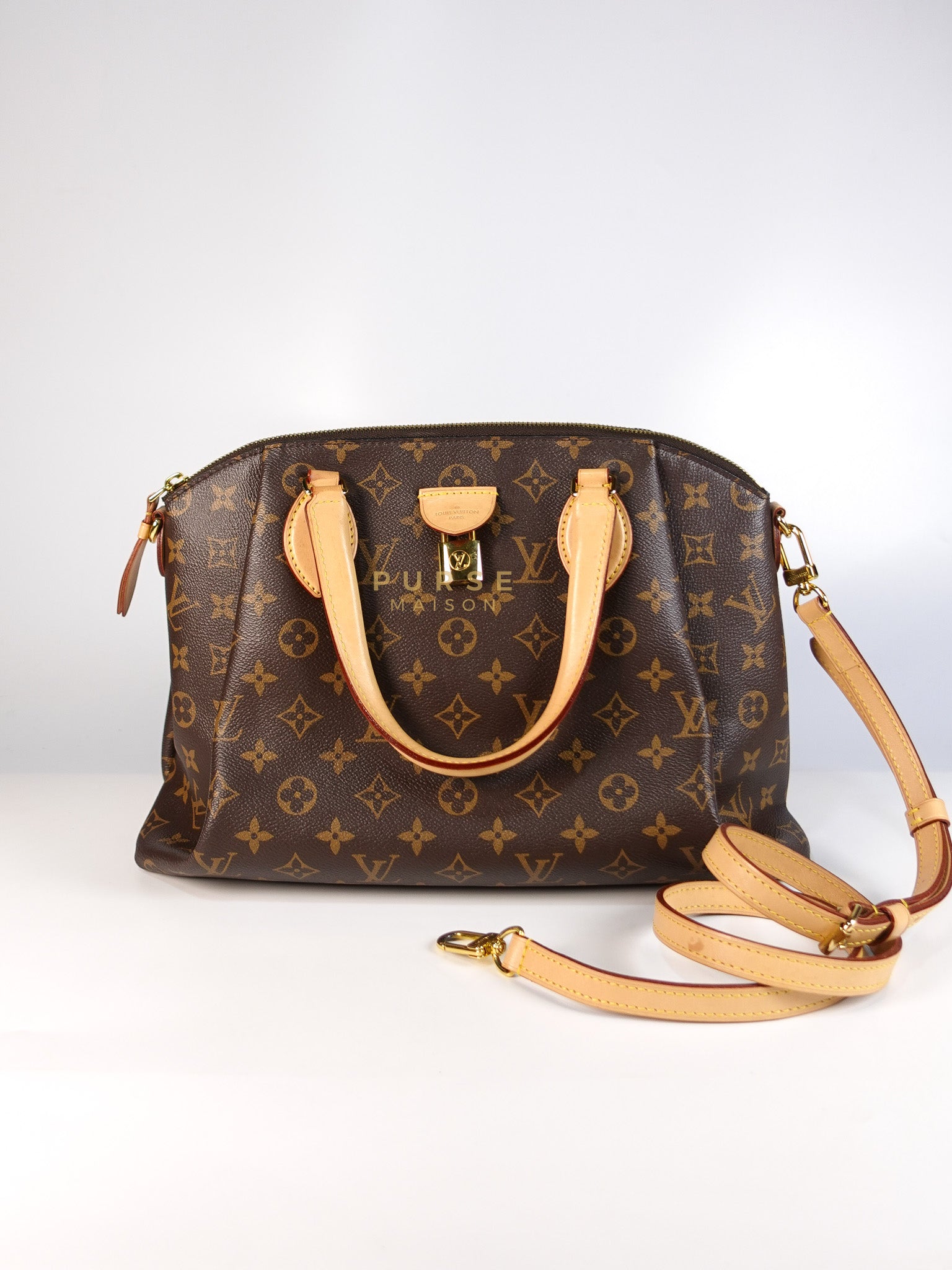 Rivoli MM 2way Bag in Monogram Canvas & Gold Hardware (Date Code: MB2179) | Purse Maison Luxury Bags Shop