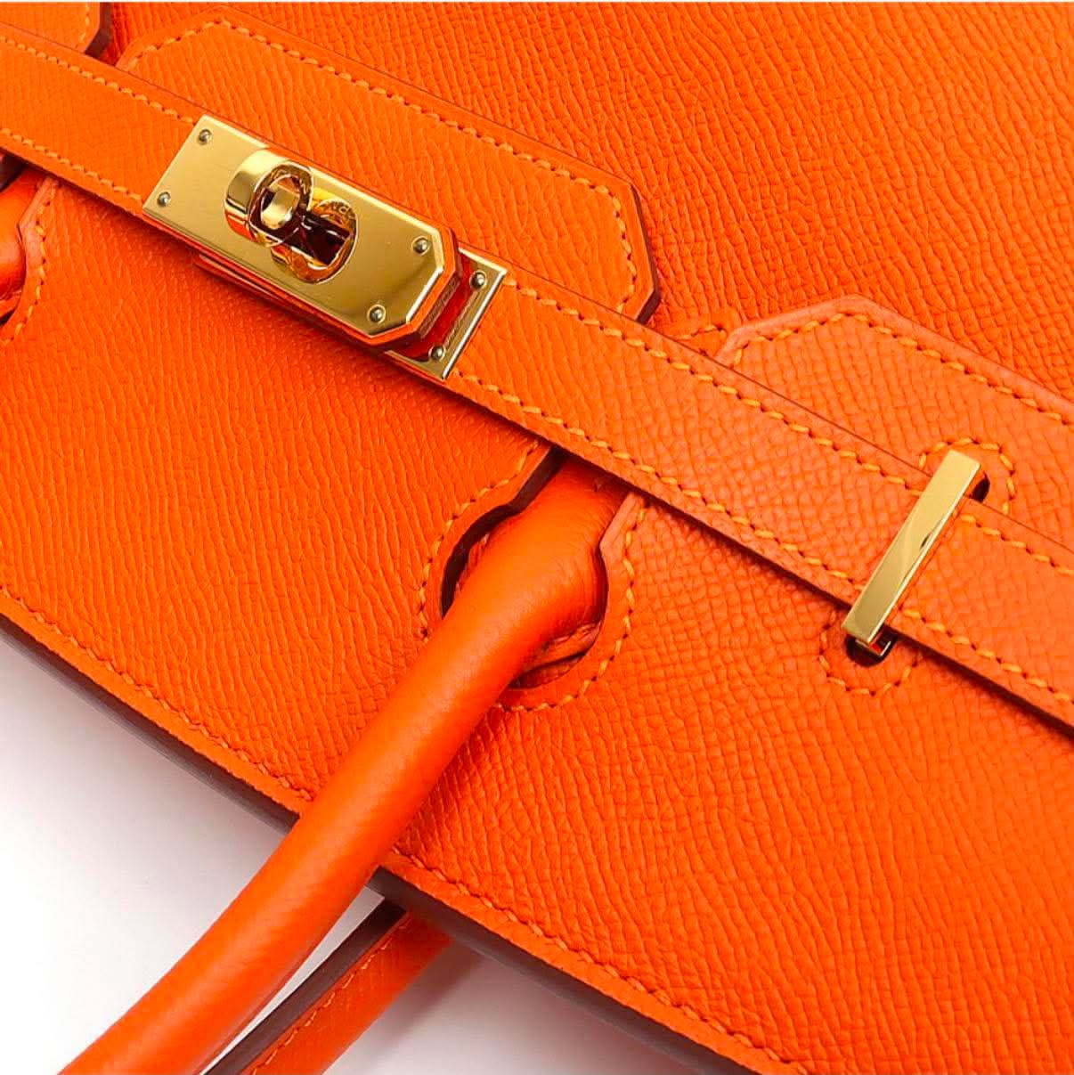 Birkin 30 Orange Epsom Stamp X