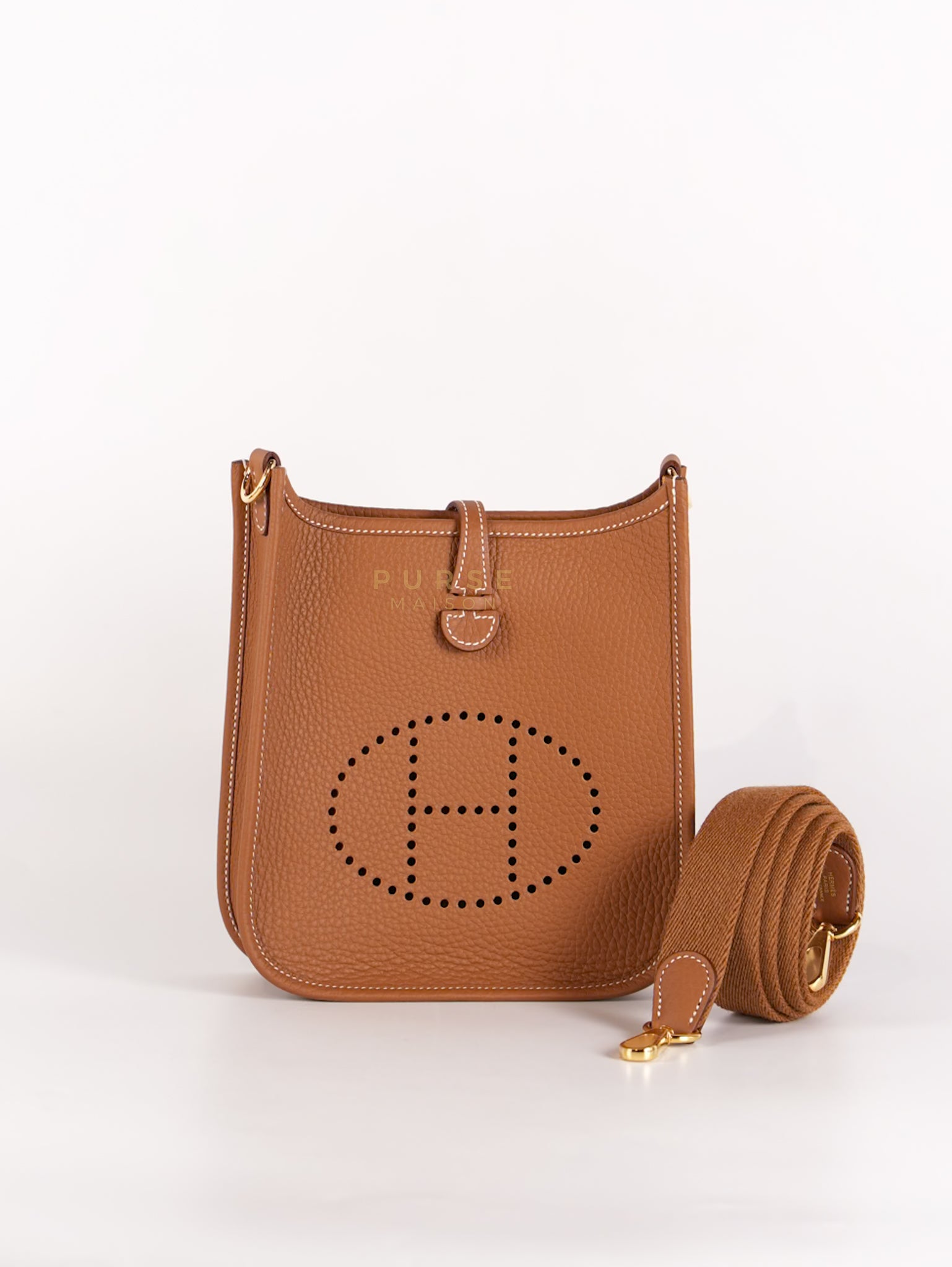 Evelyne 16 TPM in Gold Clemence Leather and Gold Hardware Stamp K (2025)