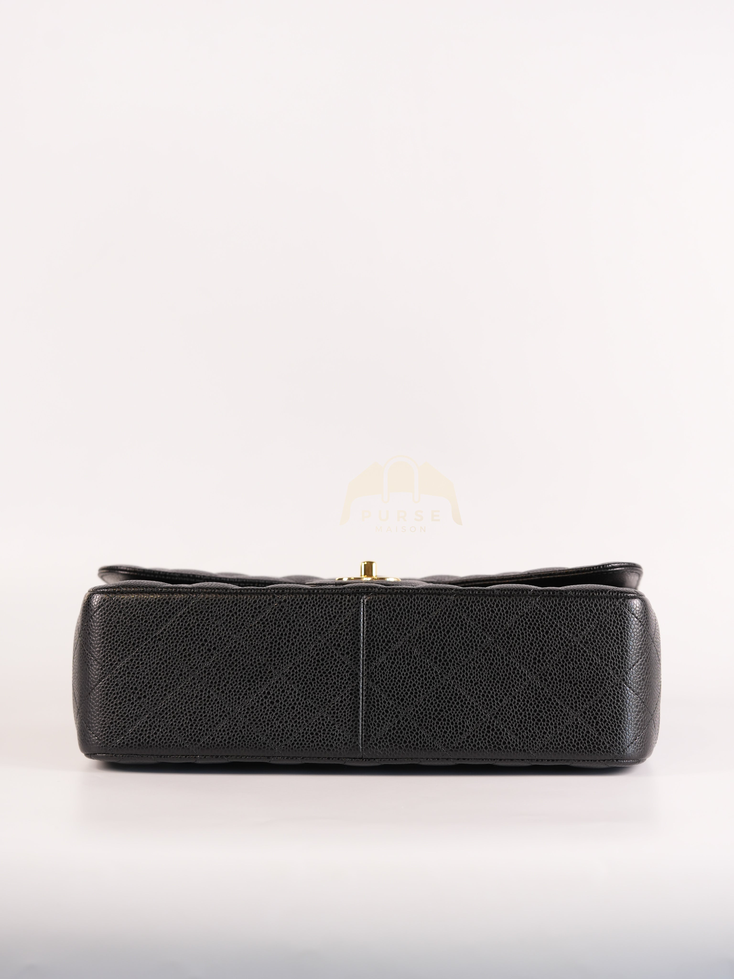 Classic Double Flap Jumbo in Black Caviar Leather Gold Hardware (Series 15)