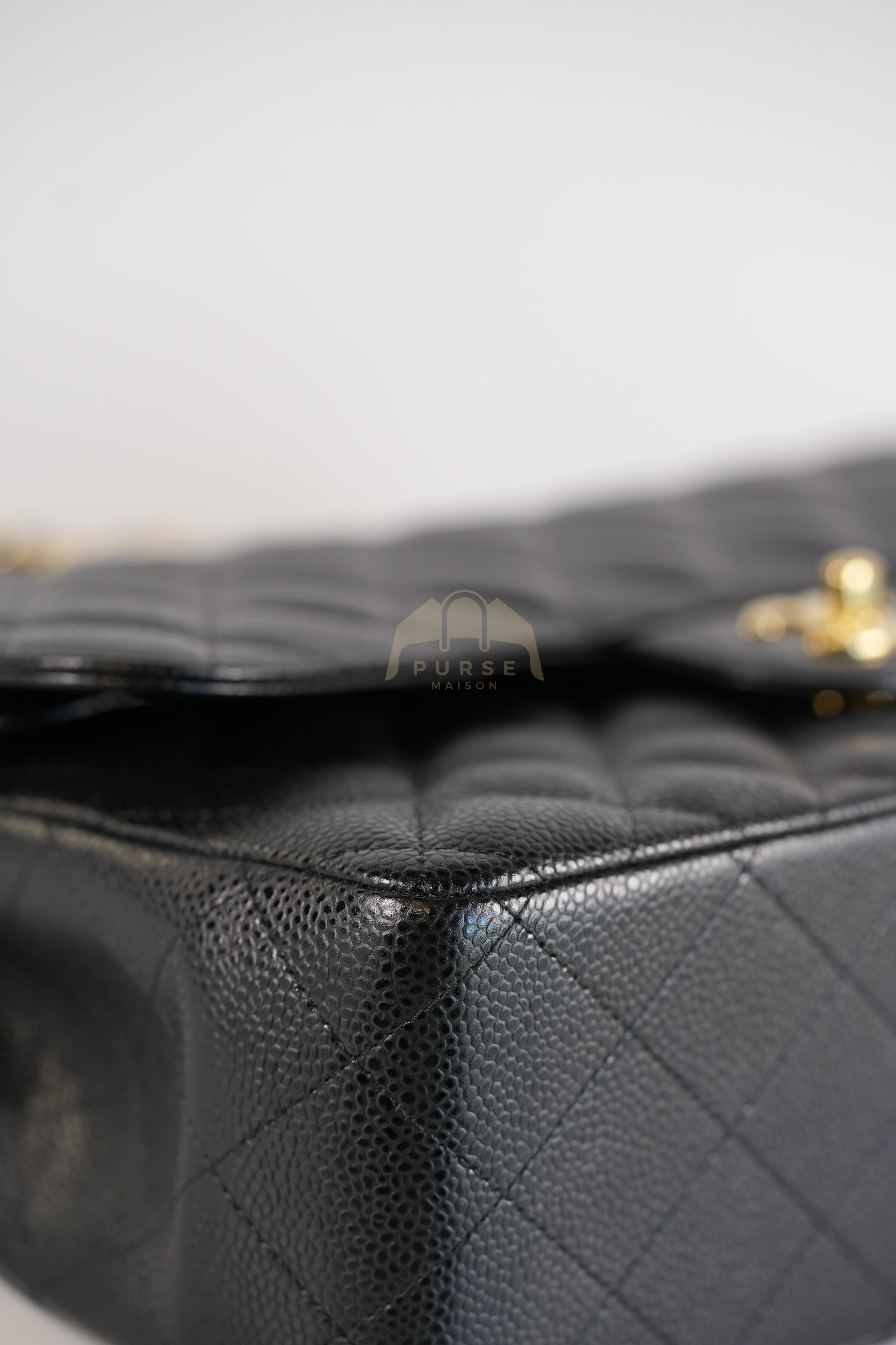 Classic Double Flap Jumbo in Black Caviar Leather Gold Hardware (Series 15)