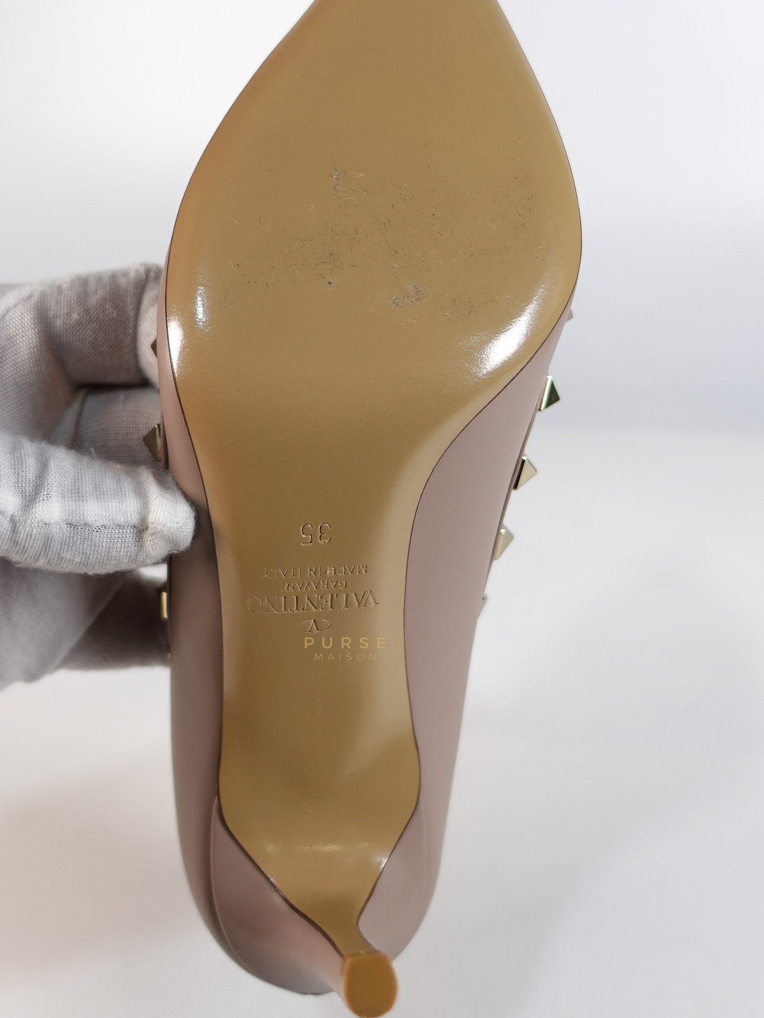 Rockstud Poudre Heels Size 35 EU (22.cm) | Purse Maison Luxury Bags Shop