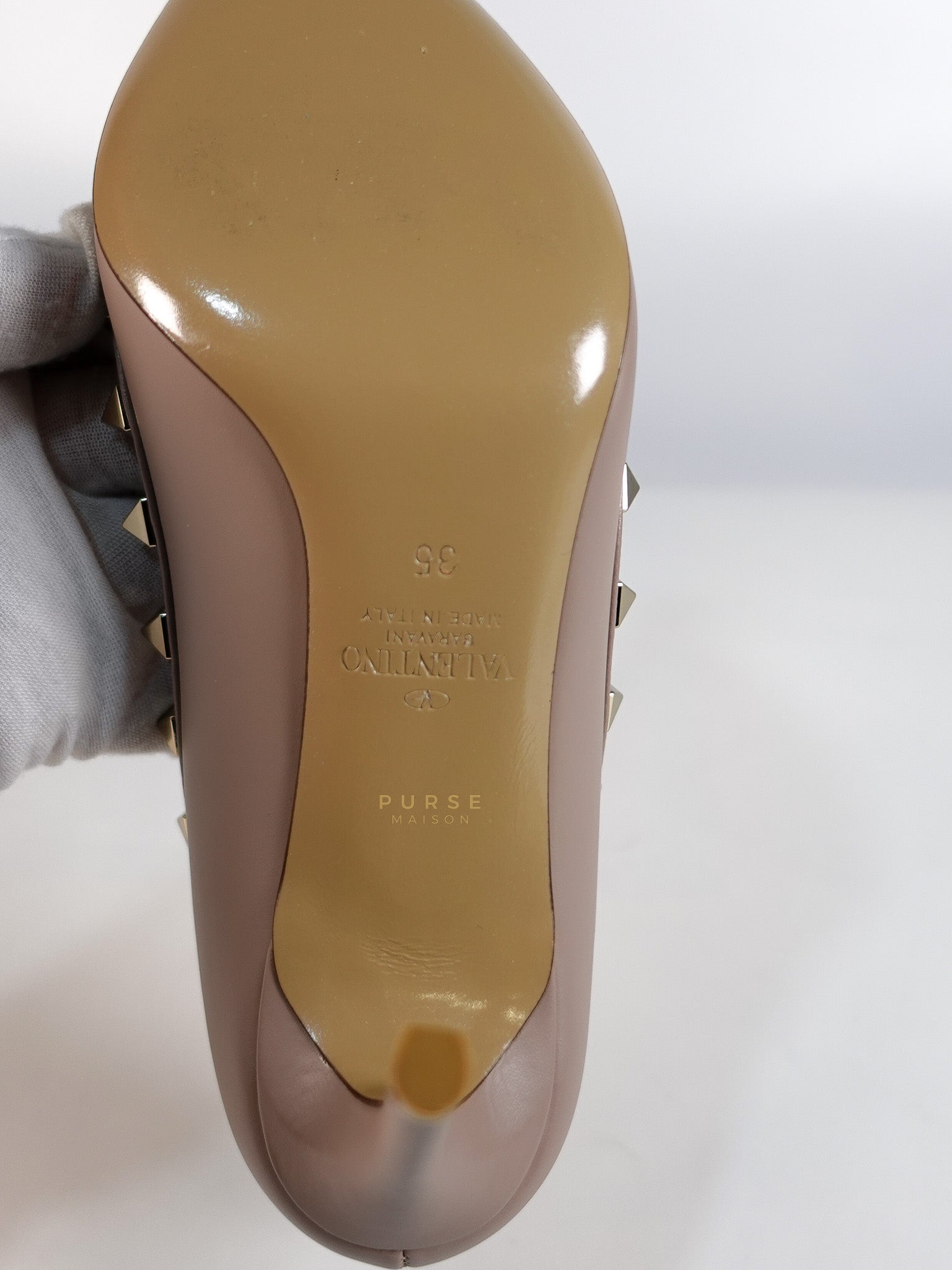 Rockstud Poudre Heels Size 35 EU (22.cm) | Purse Maison Luxury Bags Shop
