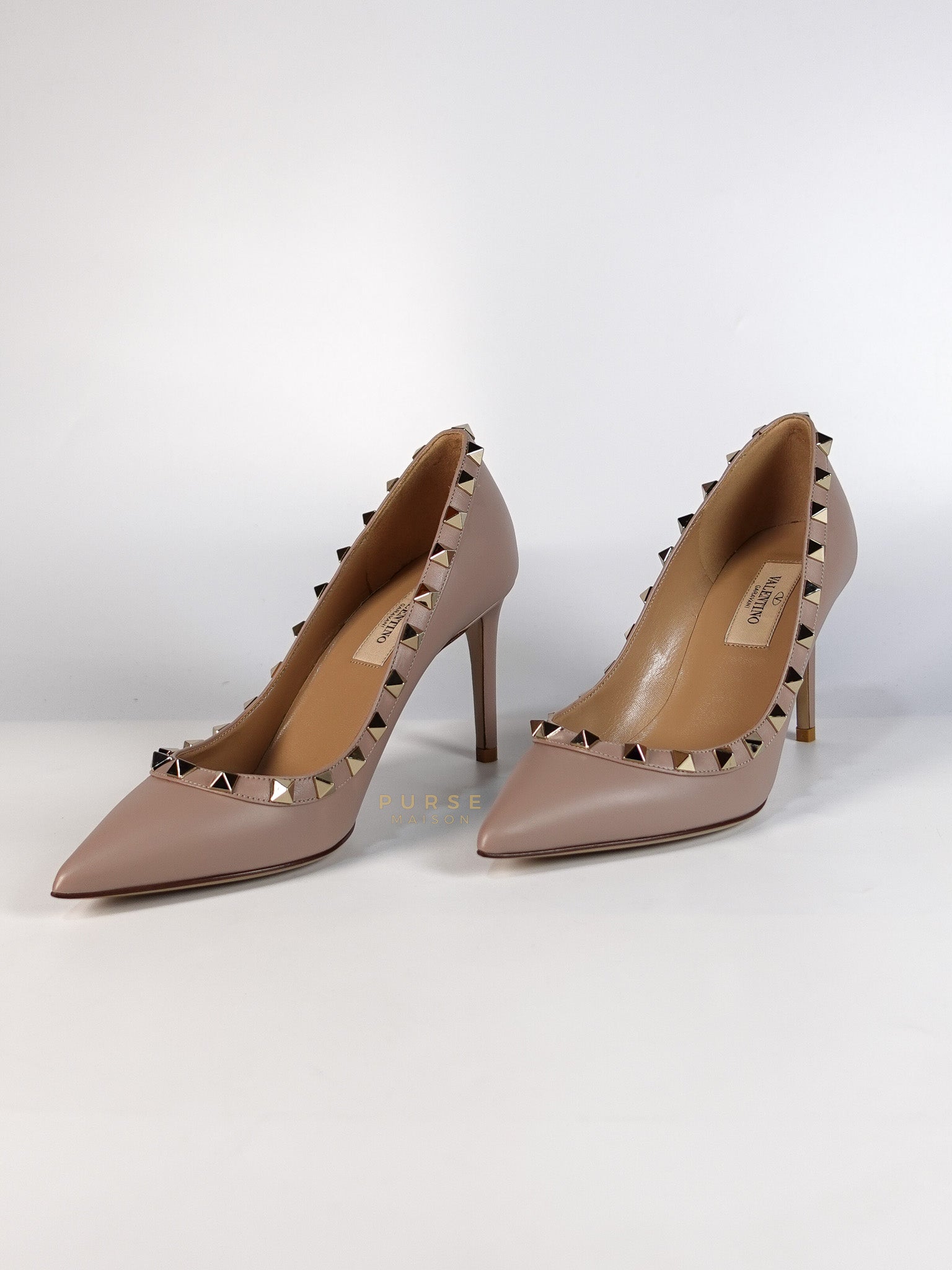Rockstud Poudre Heels Size 35 EU (22.cm) | Purse Maison Luxury Bags Shop
