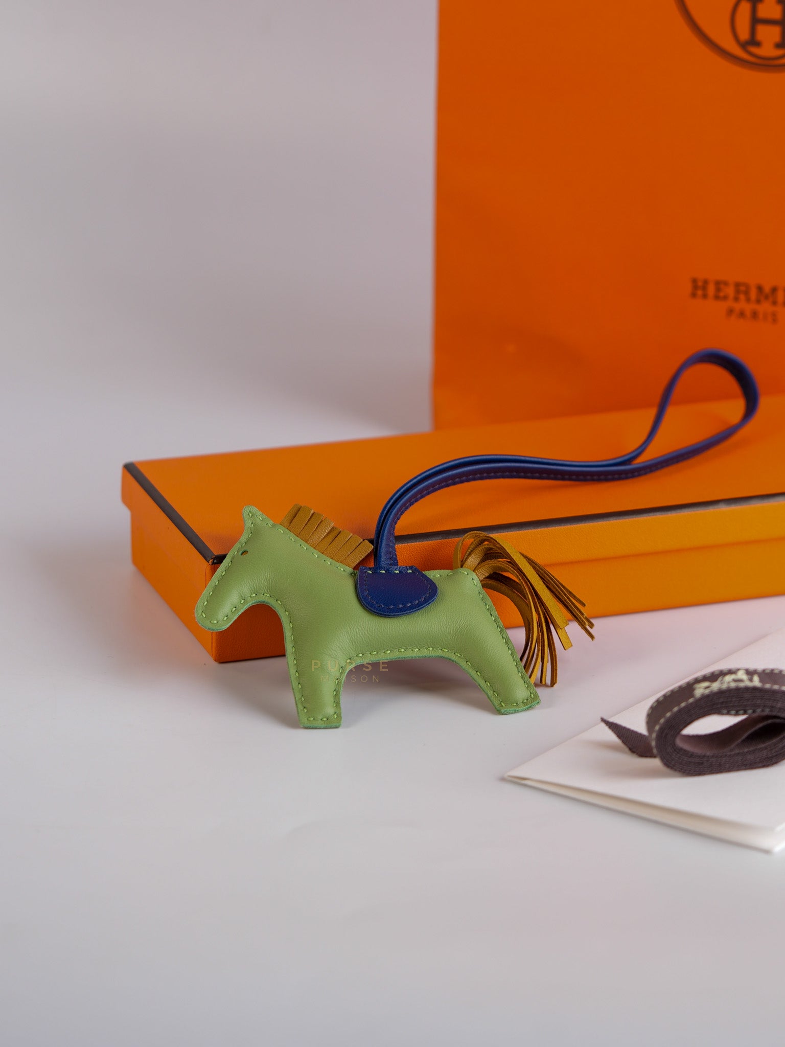 Rodeo PM Bag Charm in Blue/Green/Yellow | Purse Maison Luxury Bags Shop