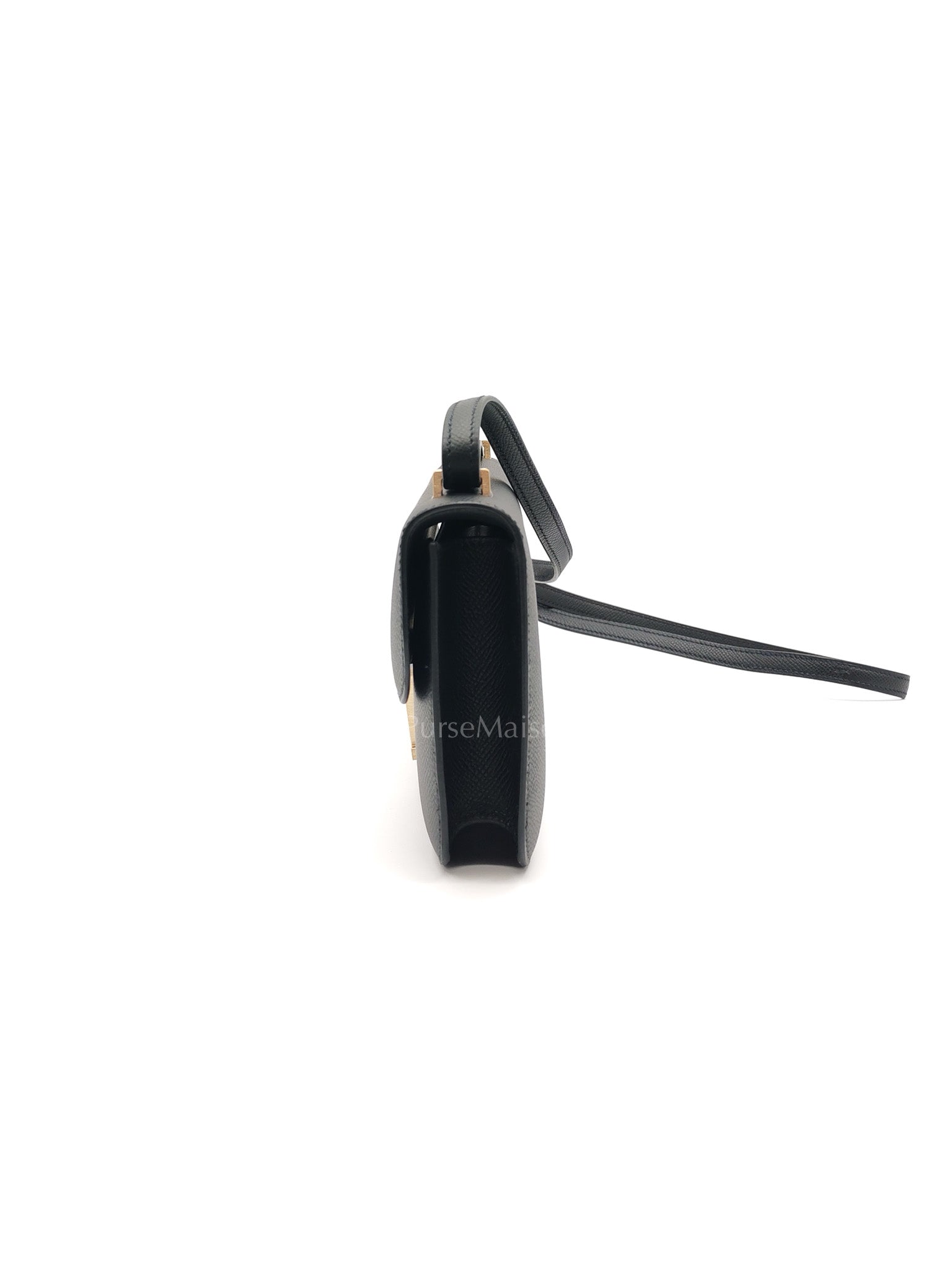 Constance Elan in Noir Epsom Leather Brushed Gold Hardware Stamp K(2025)