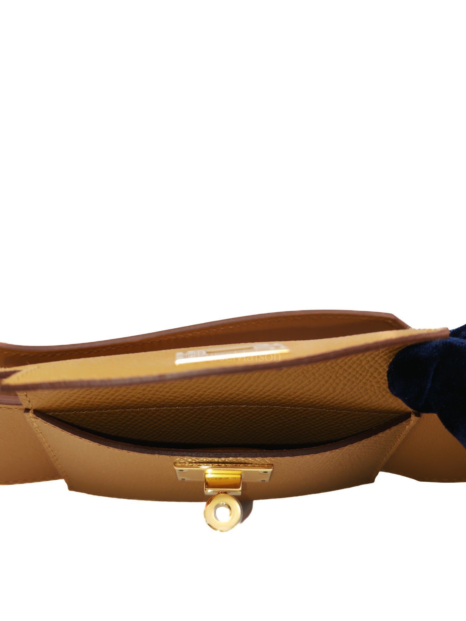 Kelly Strap in Chai Swift Leather and Gold Hardware Stamp W(2024)