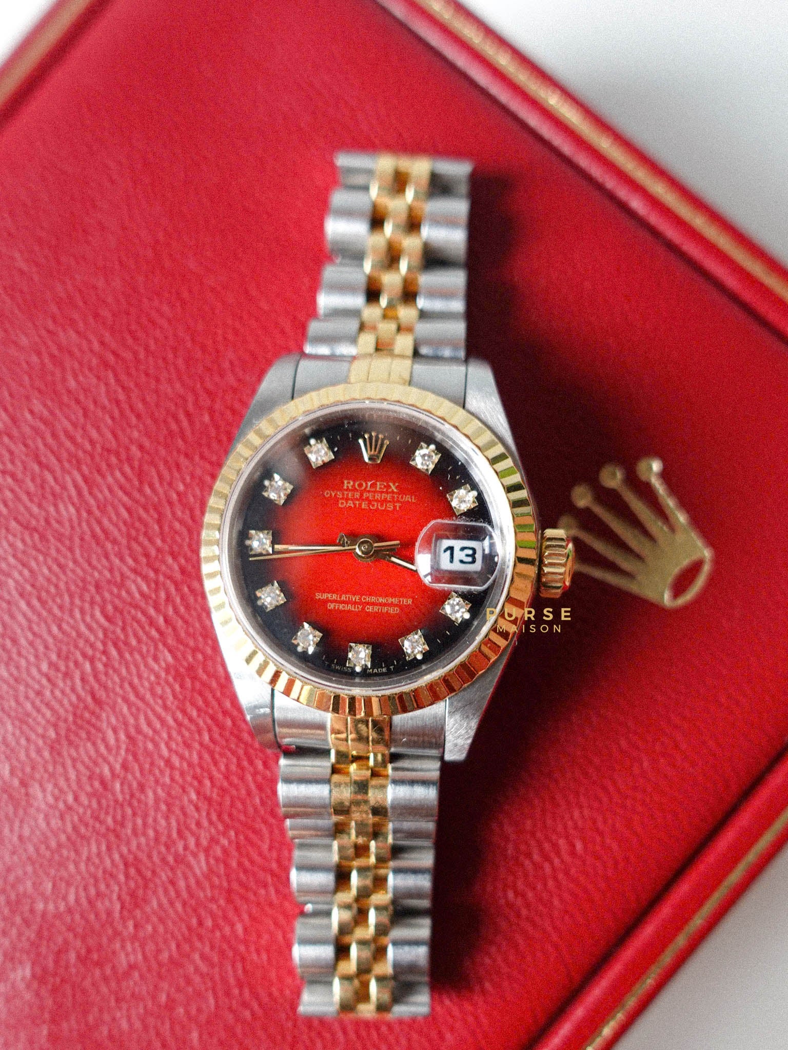 Red on sale face datejust