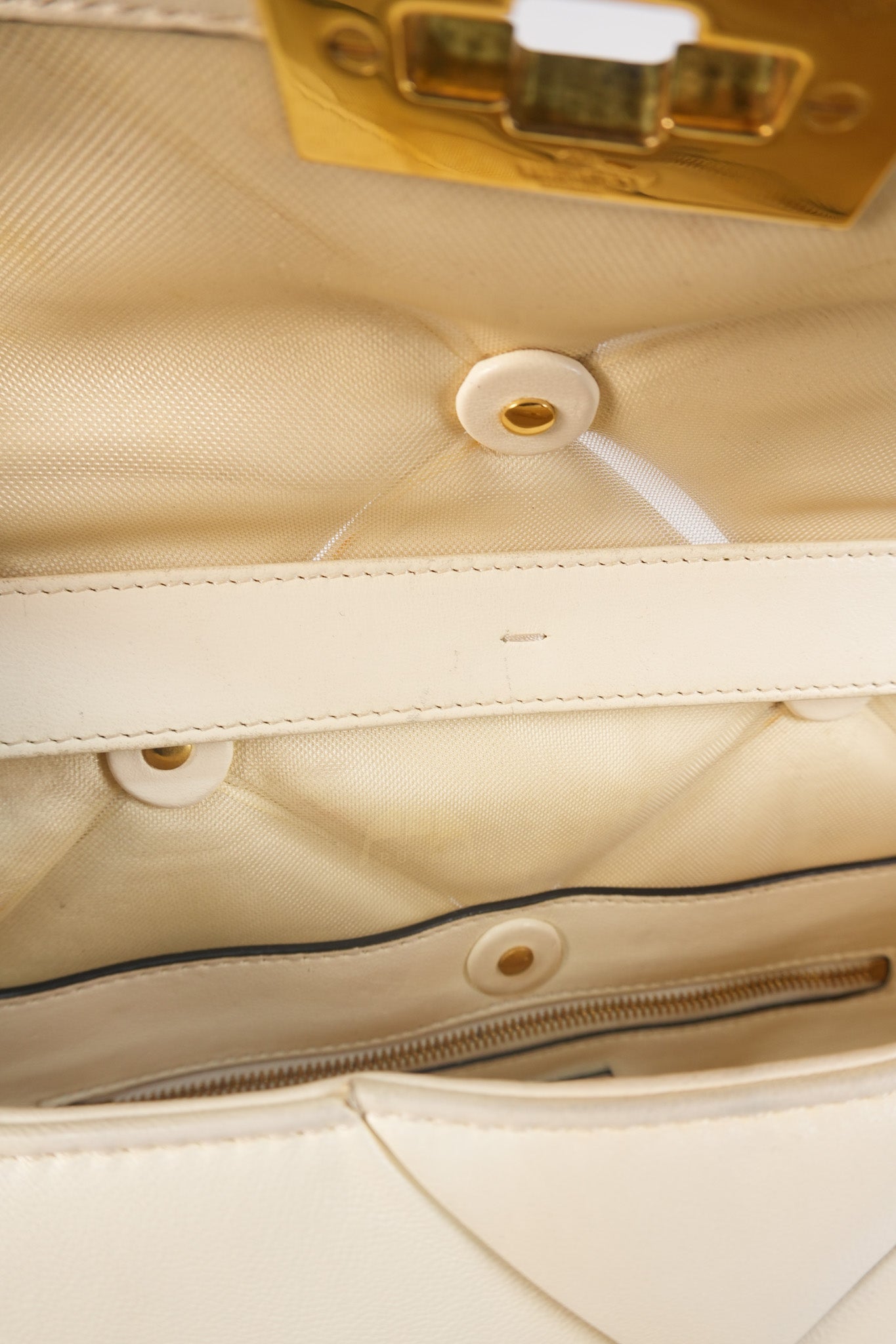 Roman Stud Top Handle Off White Nappa Leather Crossbody Bag | Purse Maison Luxury Bags Shop