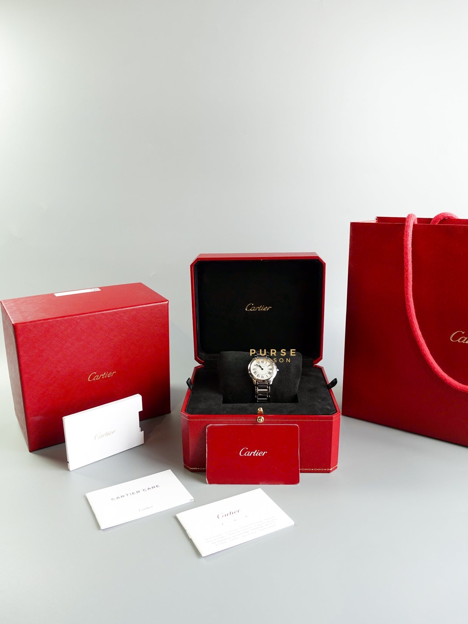 Ronde Must de Cartier Silver Watch for Women | Purse Maison Luxury Bags Shop