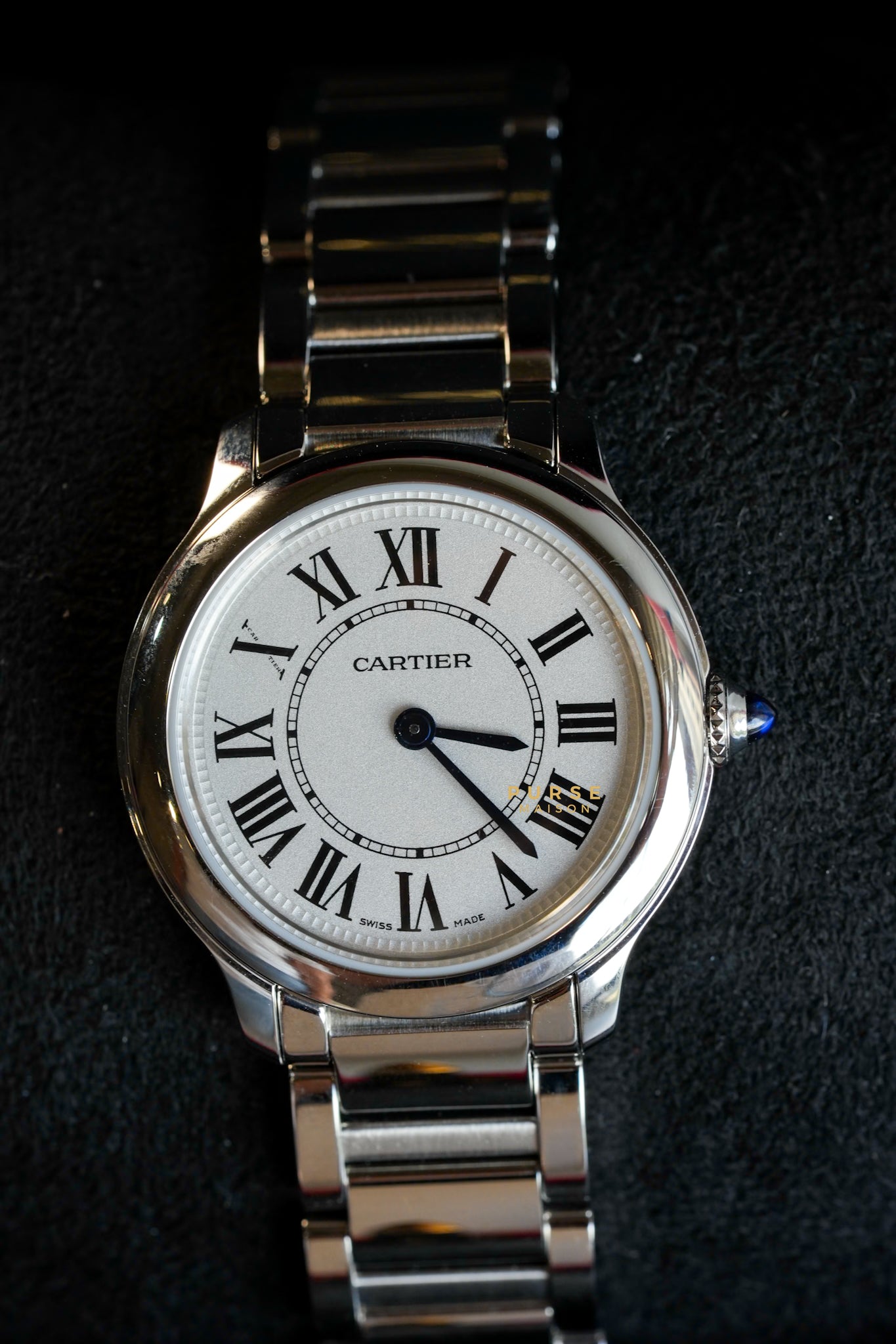 Ronde Must de Cartier Silver Watch for Women | Purse Maison Luxury Bags Shop