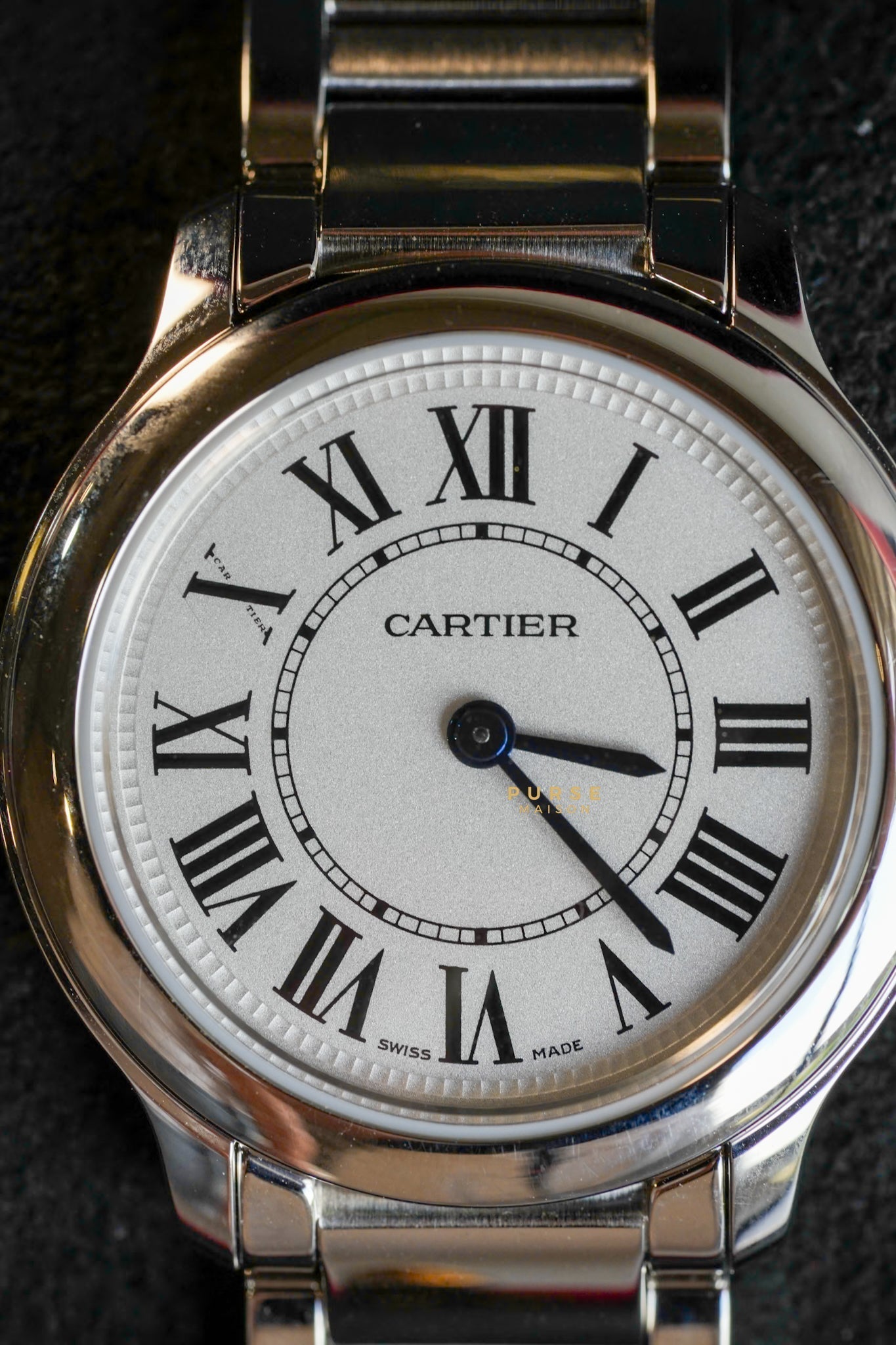 Ronde Must de Cartier Silver Watch for Women | Purse Maison Luxury Bags Shop