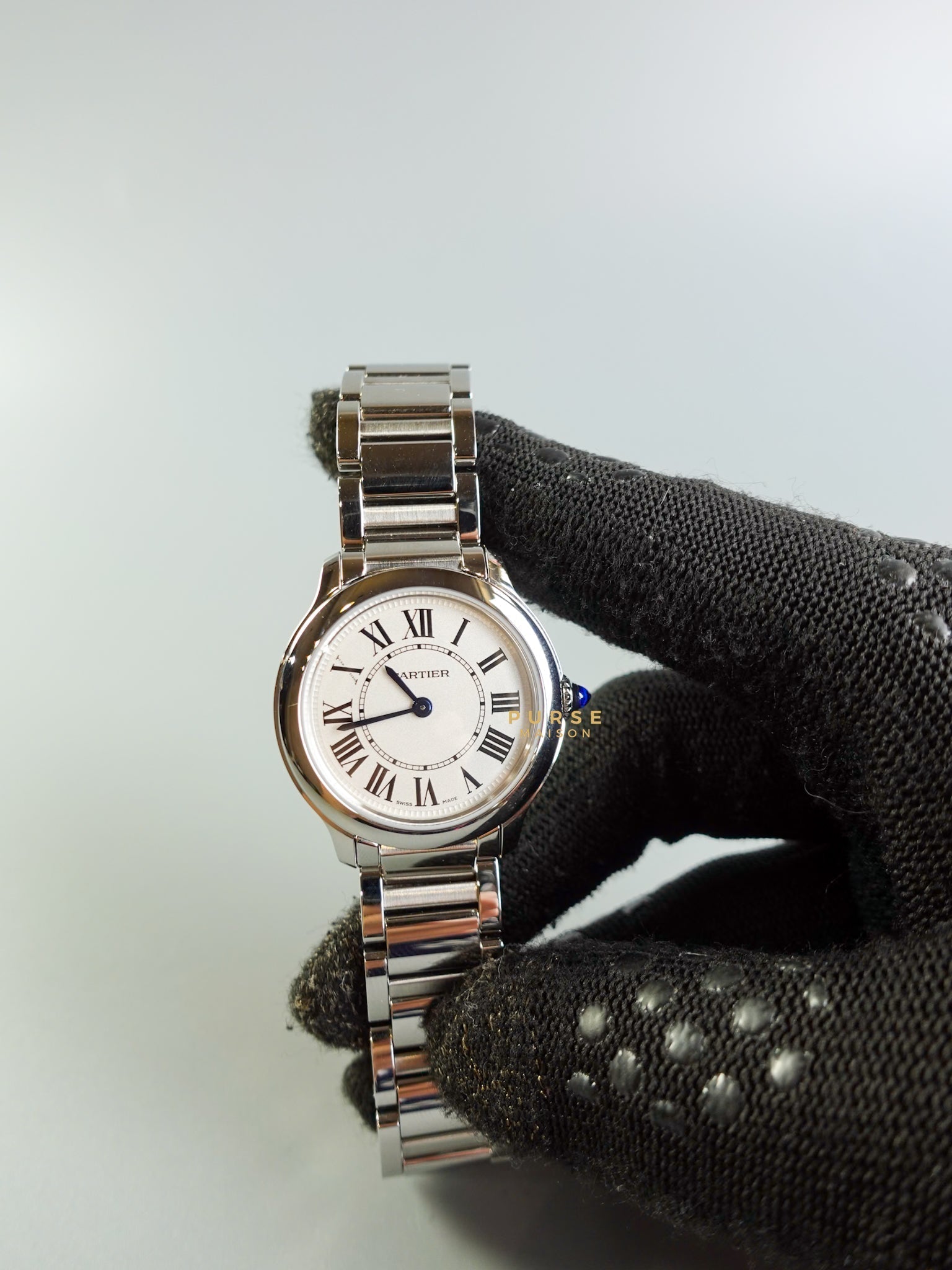 Ronde Must de Cartier Silver Watch for Women | Purse Maison Luxury Bags Shop