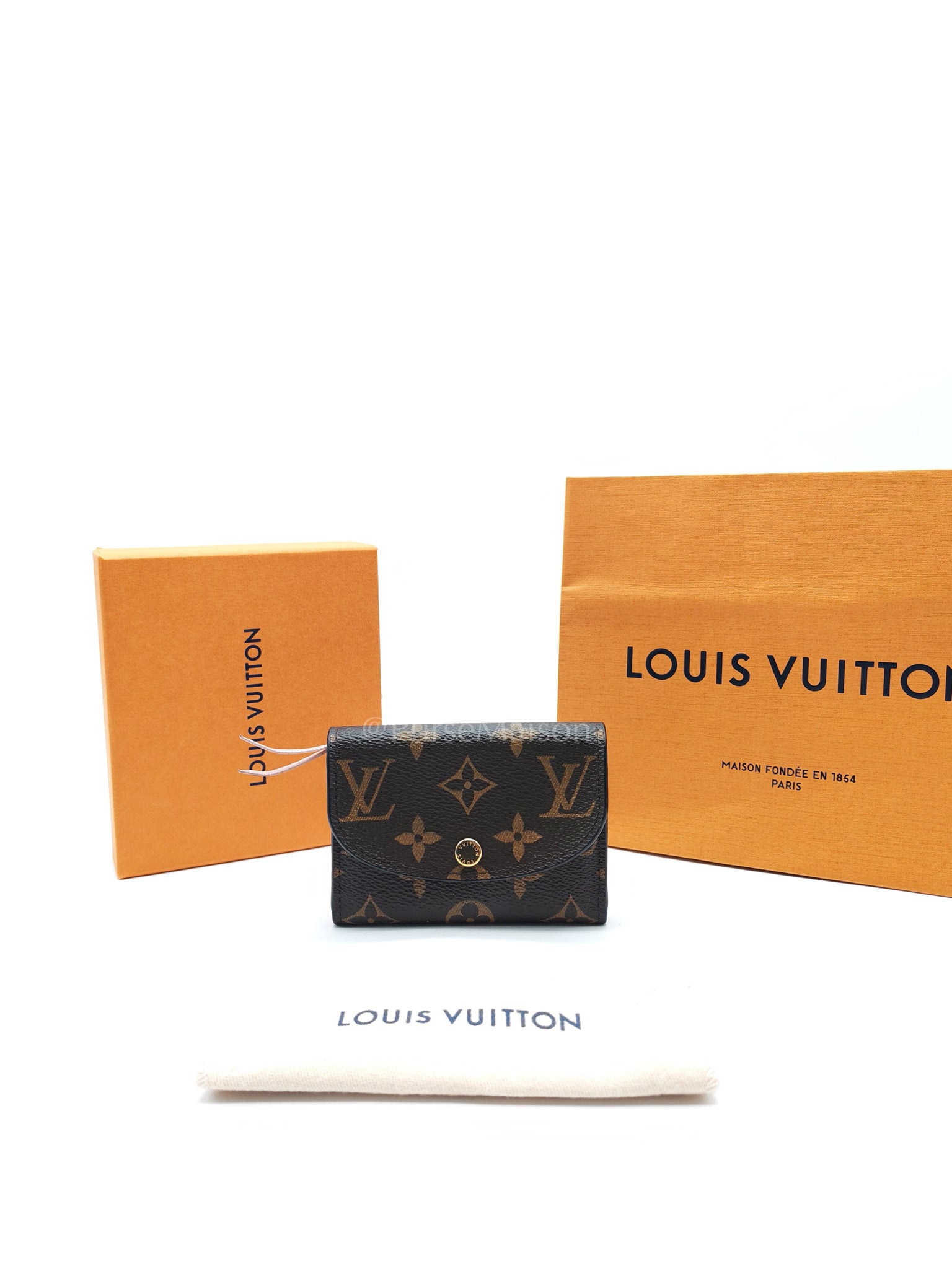 Rosalie in Monogram Canvas with Rose Ballerine interior Wallet | Purse Maison Luxury Bags Shop