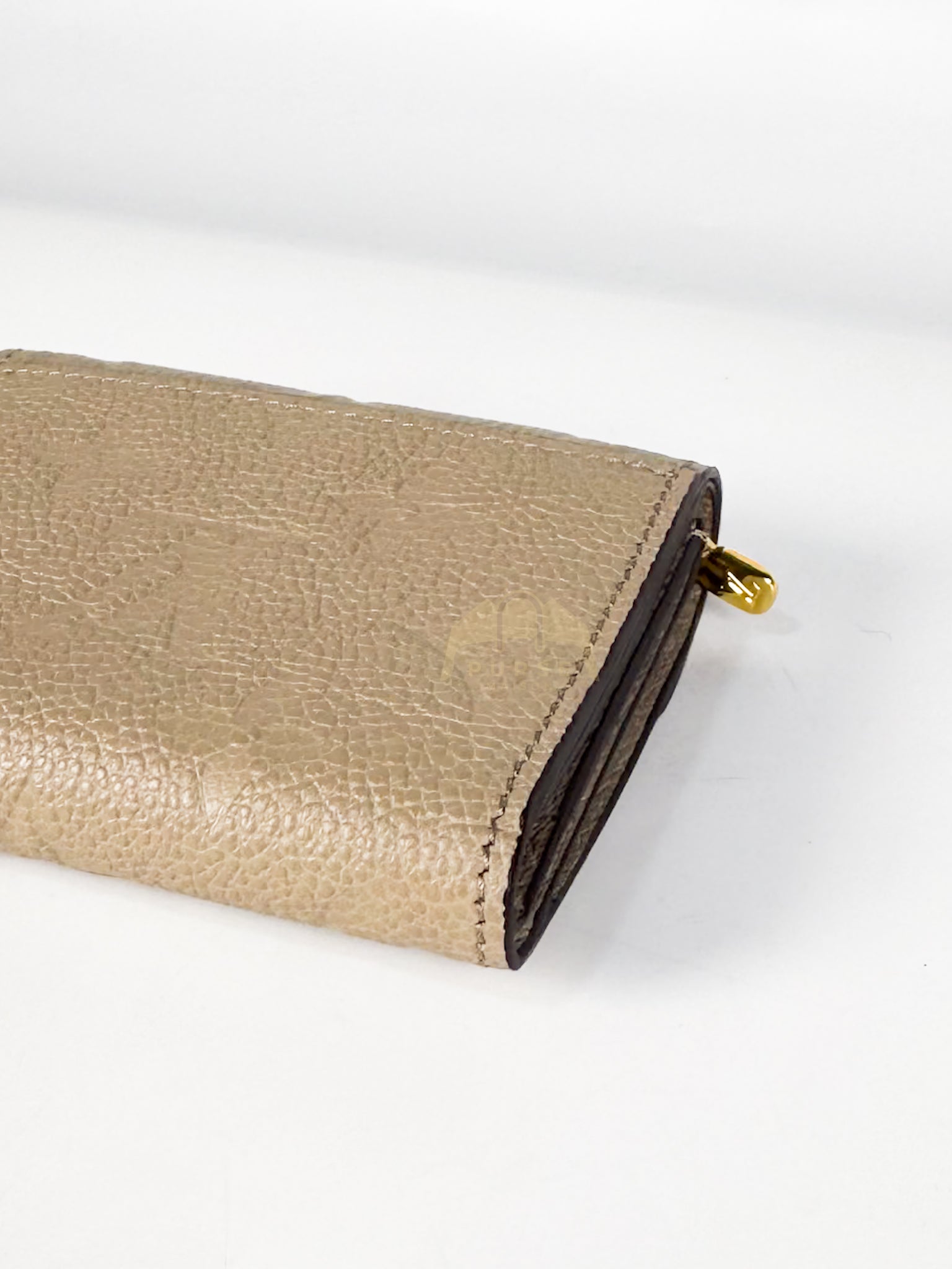 Rosalie Wallet in Tourterelle Monogram Empreinte Leather (Microchip) | Purse Maison Luxury Bags Shop