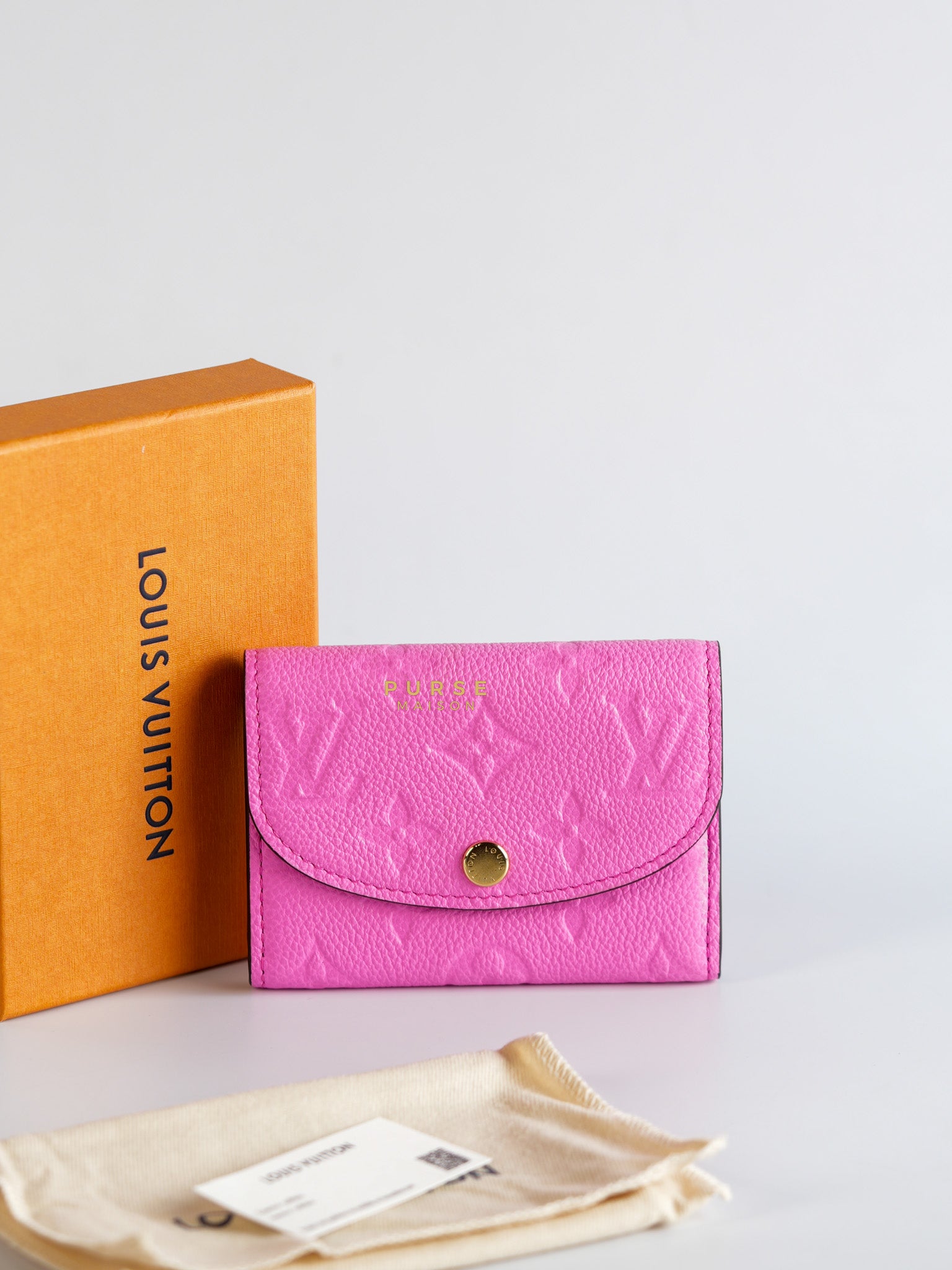 Rose Lollipop Monogram Empreinte Leather Rosalie Coin Purse | Purse Maison Luxury Bags Shop
