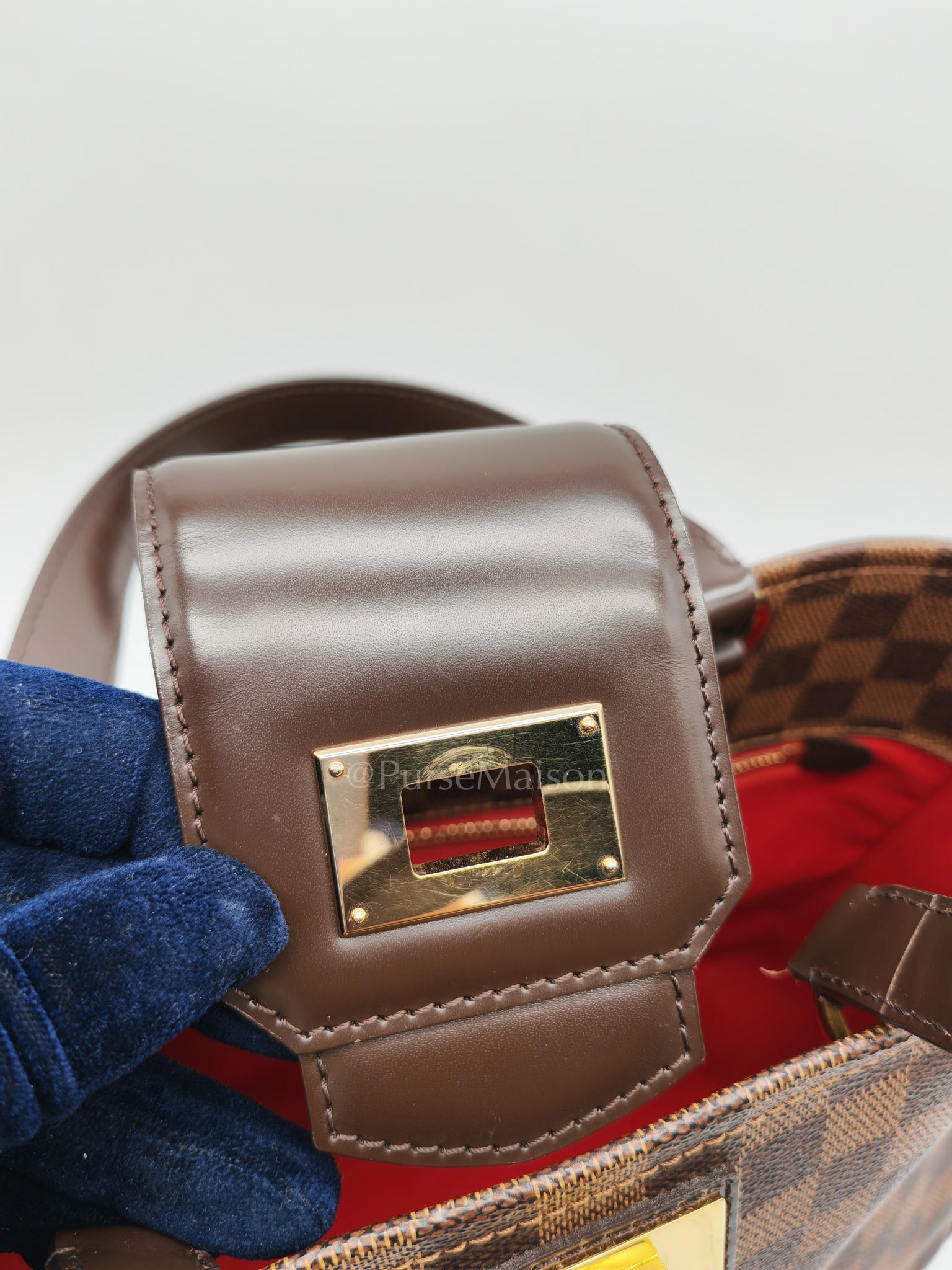 Roseberry Cabas in Damier Ebene Canvas Shoulder Bag (Date Code: AR1122) | Purse Maison Luxury Bags Shop