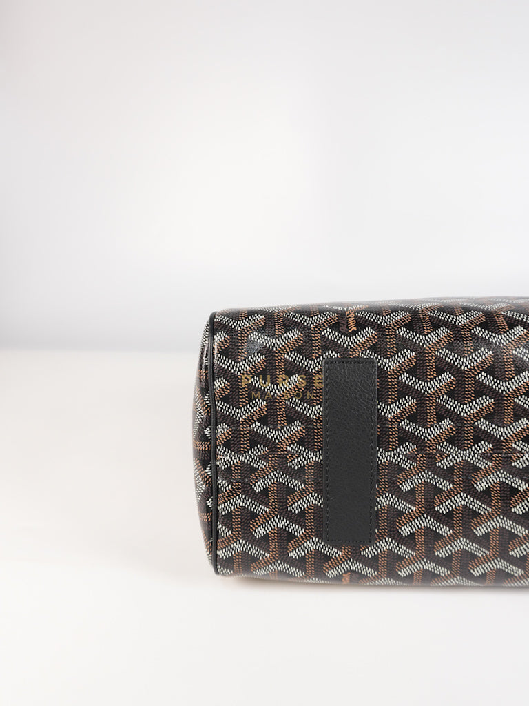 Rouette PM Bag in Black Goyardine Canvas | Purse Maison Luxury Bags Shop