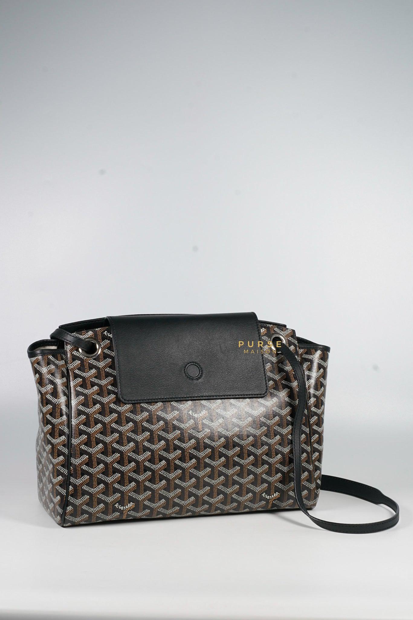 Rouette PM Bag in Black Goyardine Canvas | Purse Maison Luxury Bags Shop