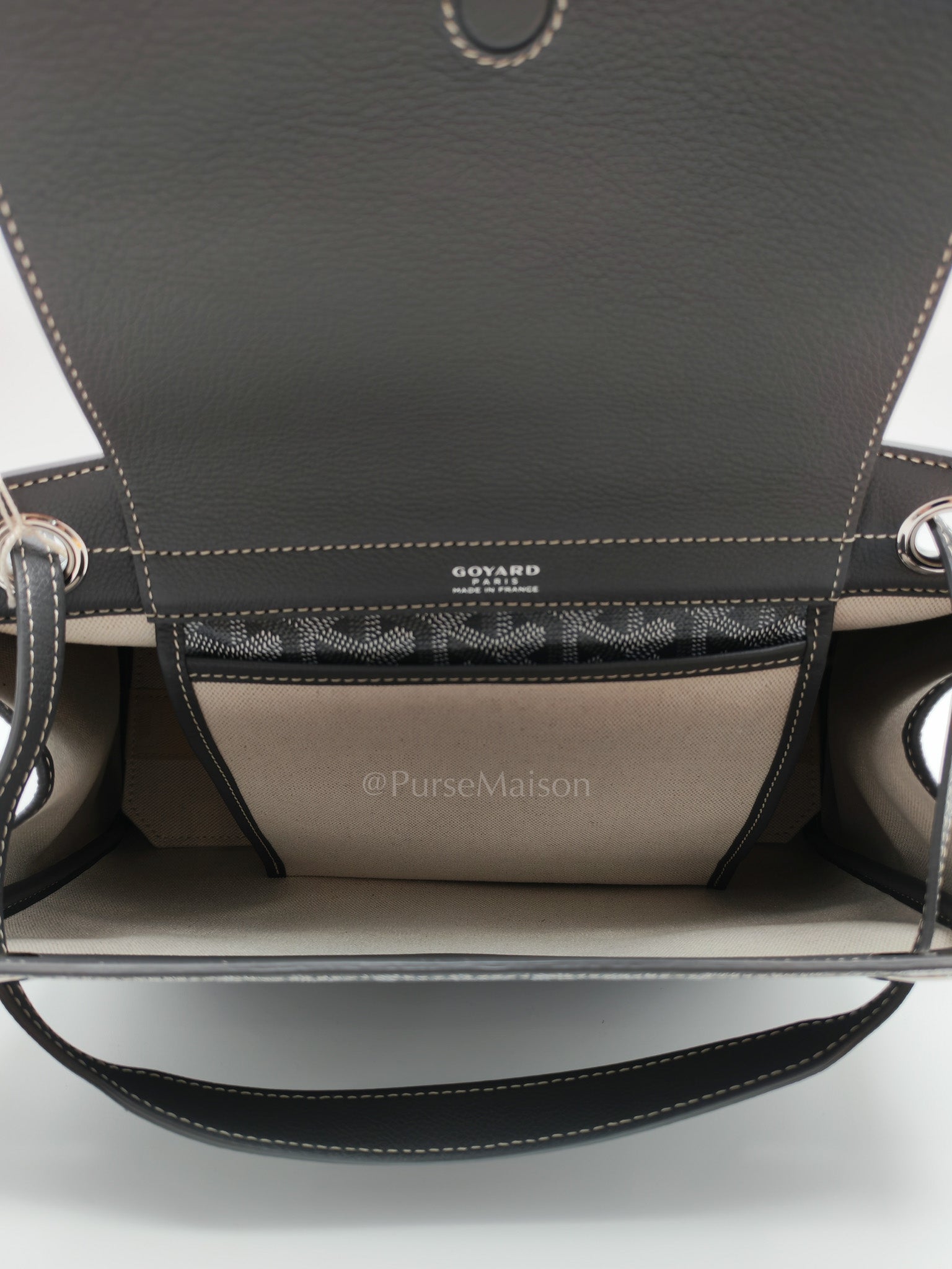 Rouette PM Gray in Goyardine Canvas Tote Bag | Purse Maison Luxury Bags Shop