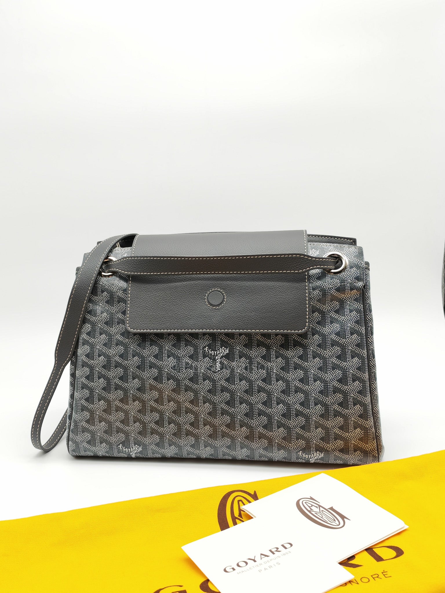 Rouette PM Gray in Goyardine Canvas Tote Bag | Purse Maison Luxury Bags Shop