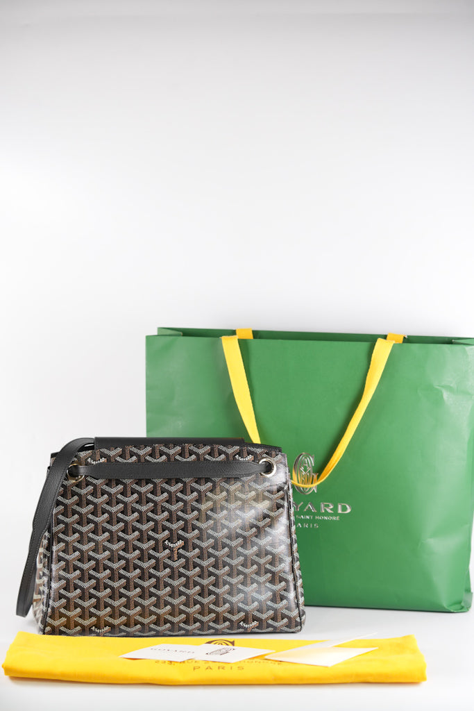 Rouette PM in Black Goyardine Canvas Tote Bag | Purse Maison Luxury Bags Shop