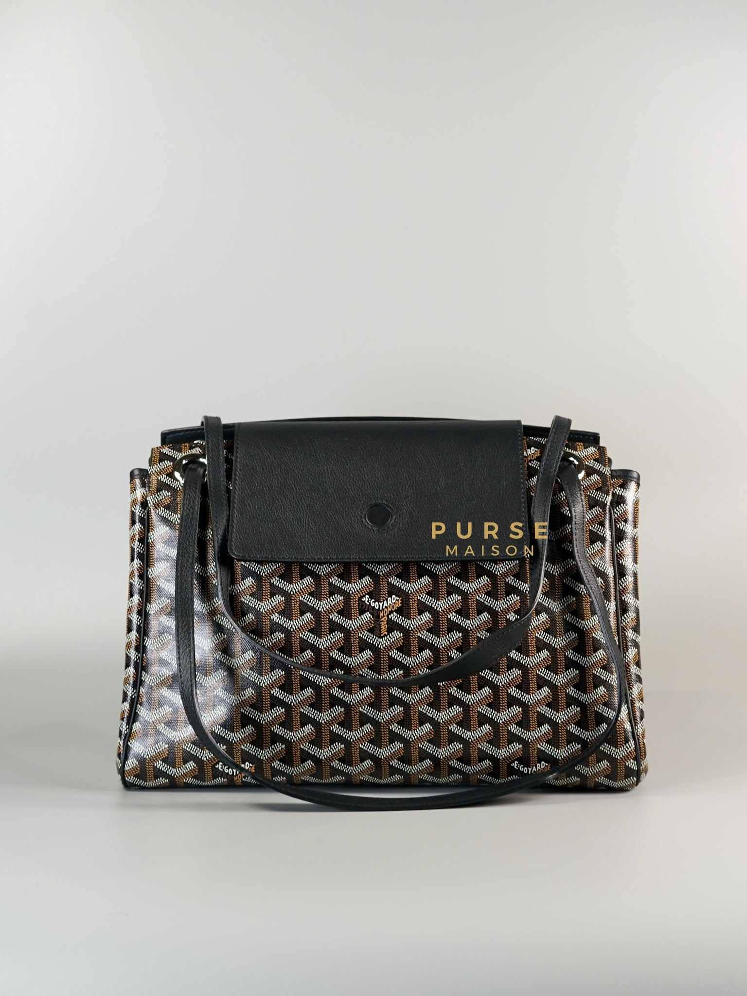 Rouette PM in Black Goyardine Canvas Tote Bag | Purse Maison Luxury Bags Shop