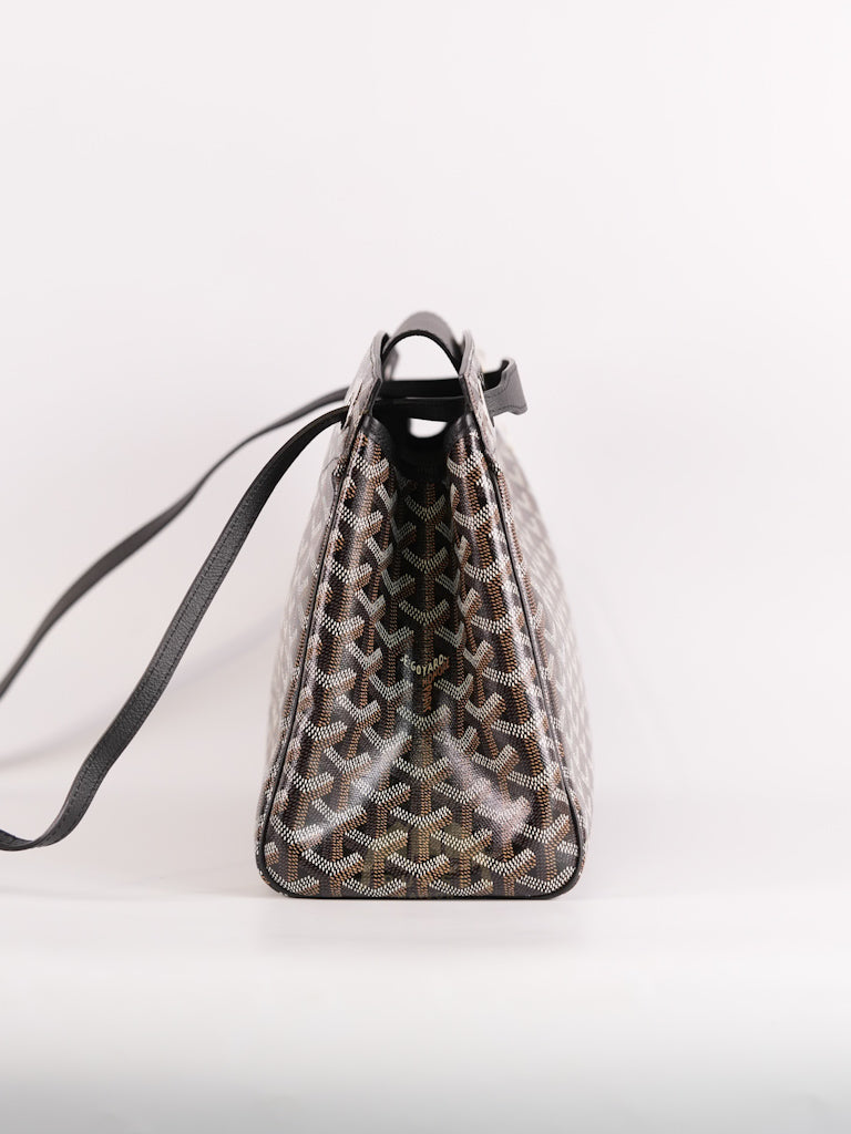Rouette PM in Black Goyardine Canvas Tote Bag | Purse Maison Luxury Bags Shop
