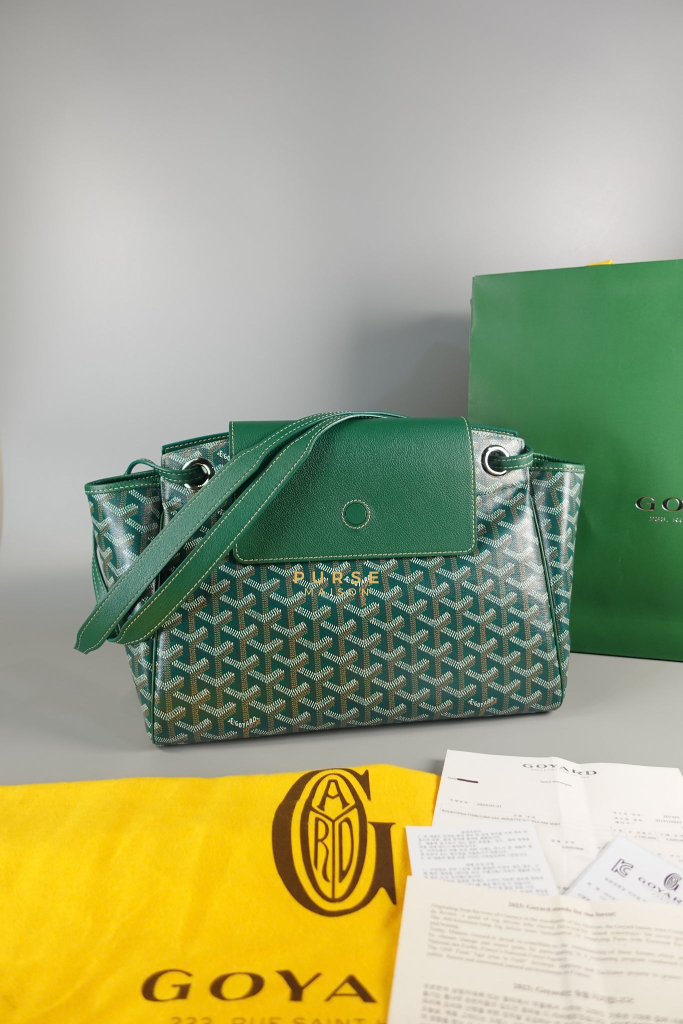 Rouette PM in Vert (Green) Bag | Purse Maison Luxury Bags Shop