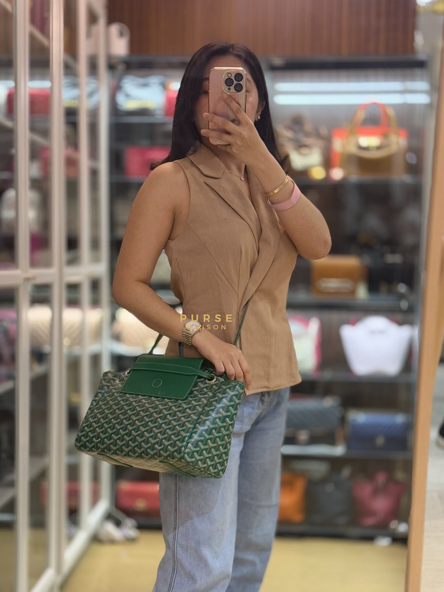 Rouette PM in Vert (Green) Bag | Purse Maison Luxury Bags Shop