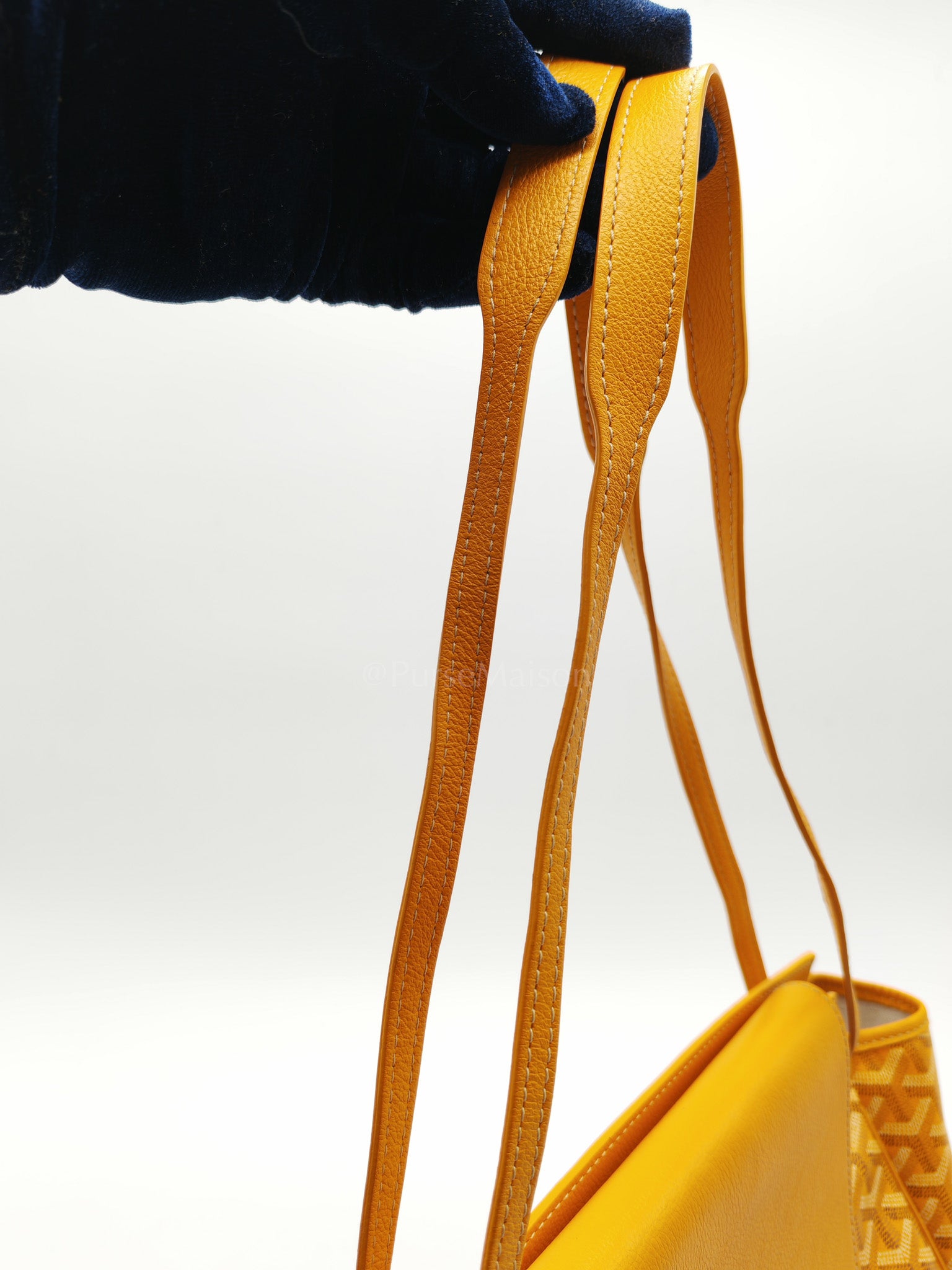 Rouette PM Jaune in Goyardine Canvas Tote Bag | Purse Maison Luxury Bags Shop