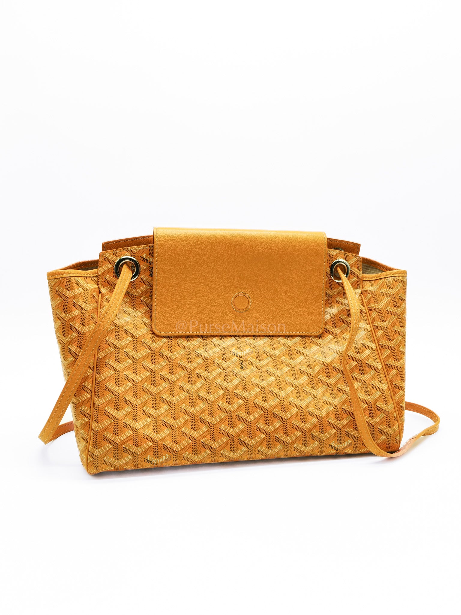 Rouette PM Jaune in Goyardine Canvas Tote Bag | Purse Maison Luxury Bags Shop