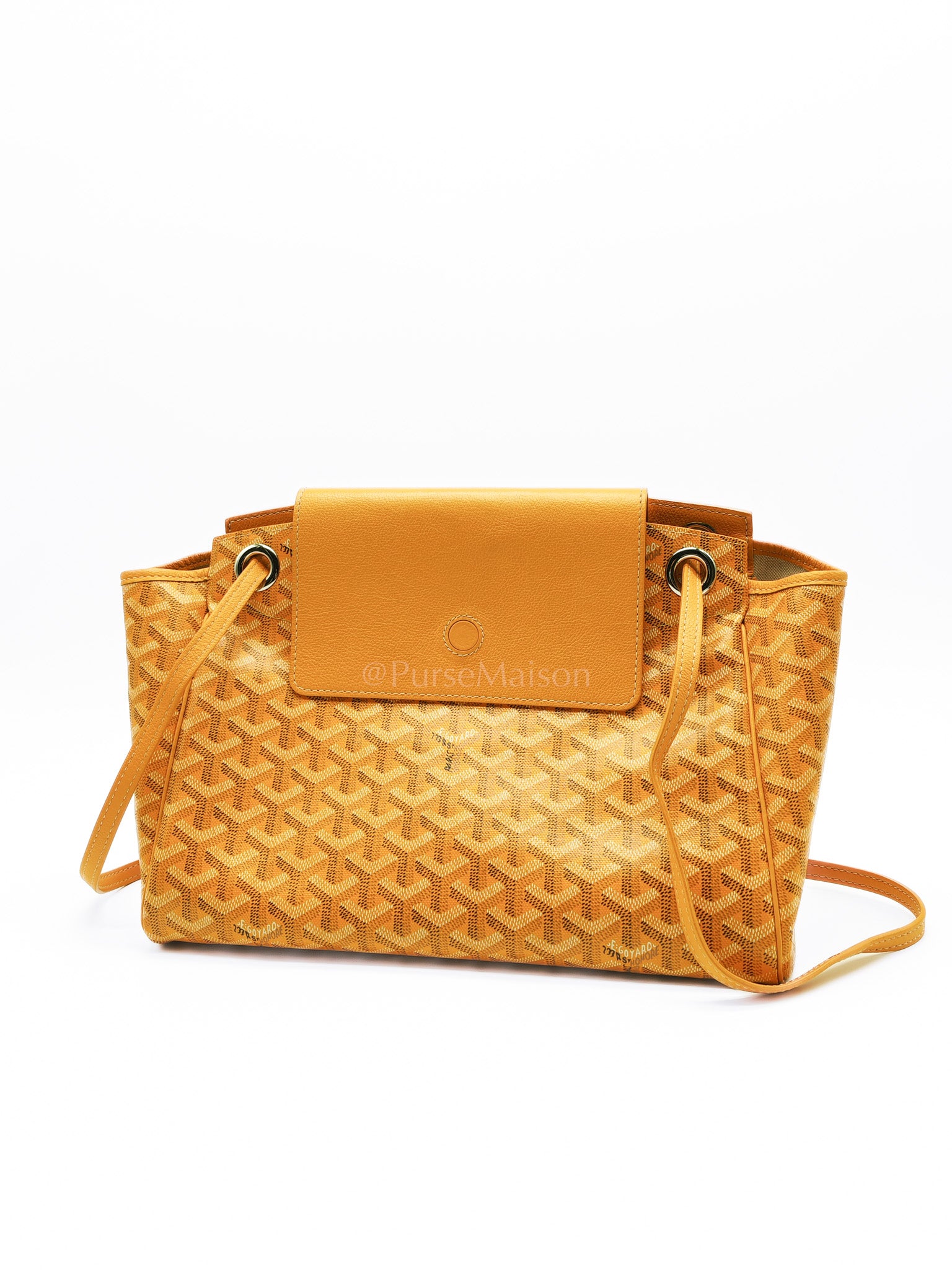 Rouette PM Jaune in Goyardine Canvas Tote Bag | Purse Maison Luxury Bags Shop