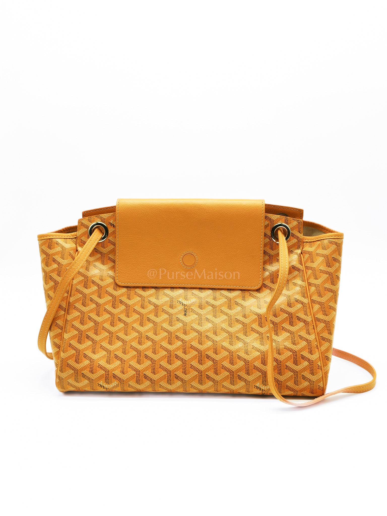 Rouette PM Jaune in Goyardine Canvas Tote Bag | Purse Maison Luxury Bags Shop