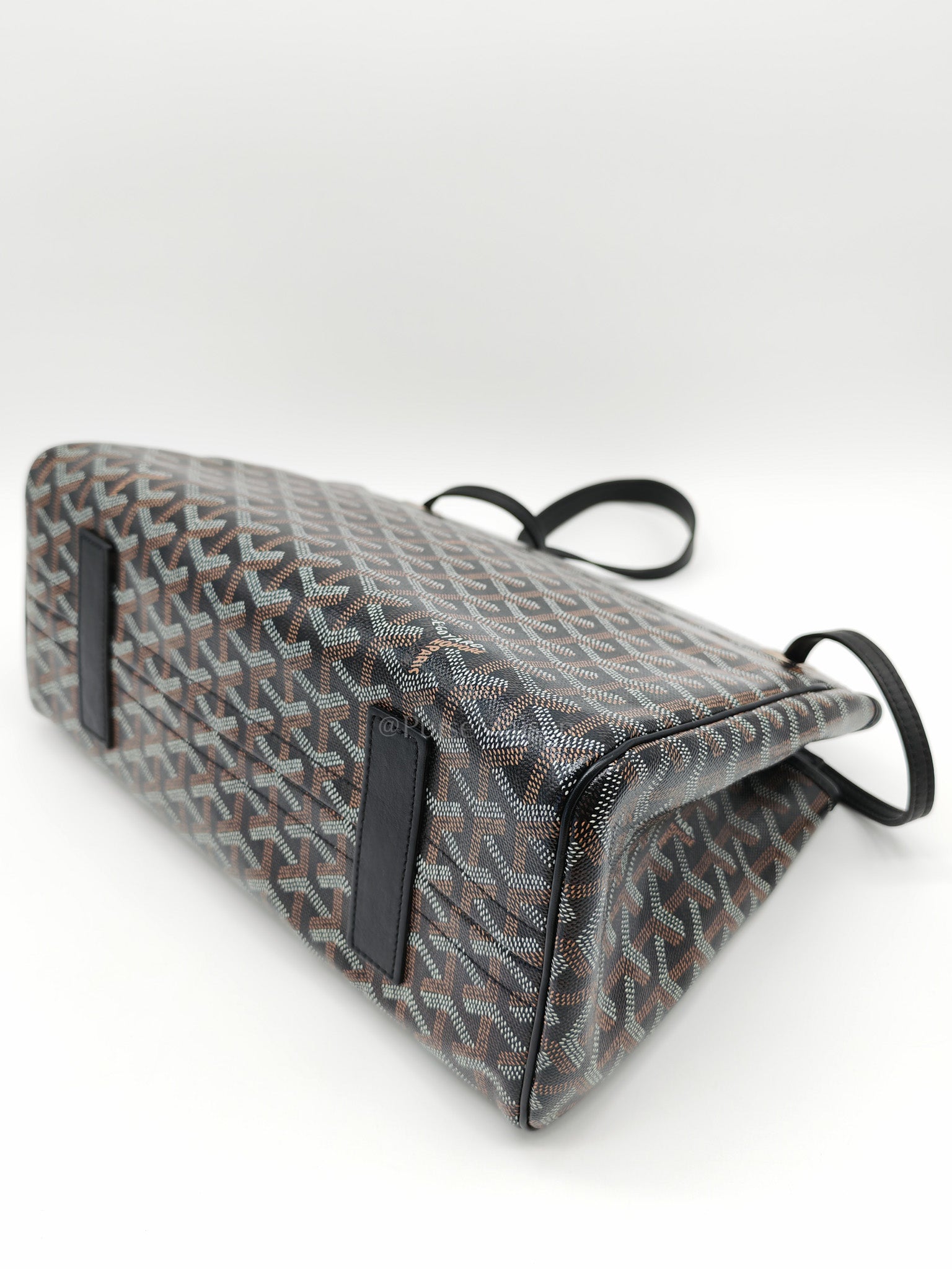 Rouette Souple PM in Black Goyardine Canvas & Silver Hardware | Purse Maison Luxury Bags Shop