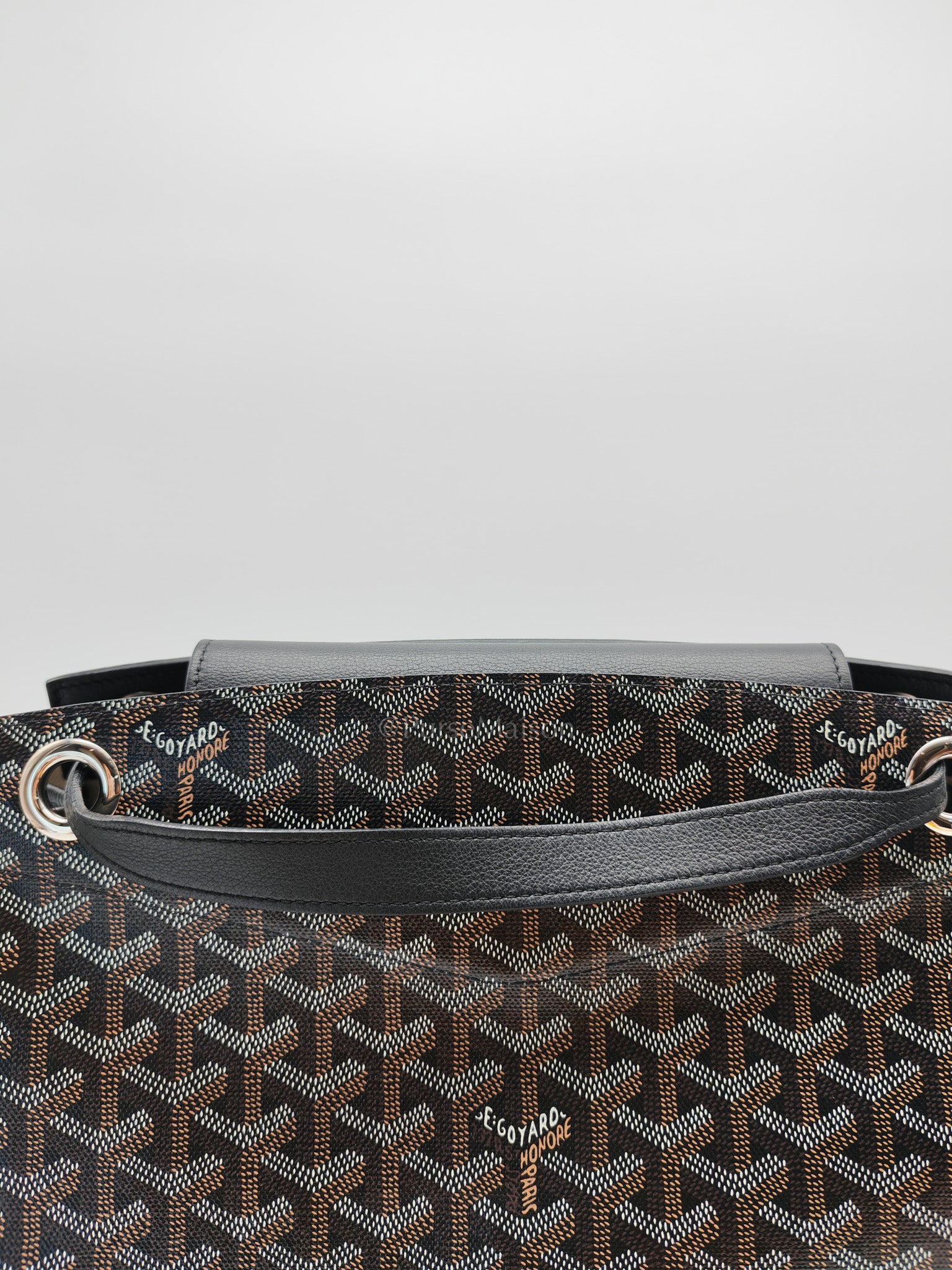Rouette Souple PM in Black Goyardine Canvas & Silver Hardware | Purse Maison Luxury Bags Shop