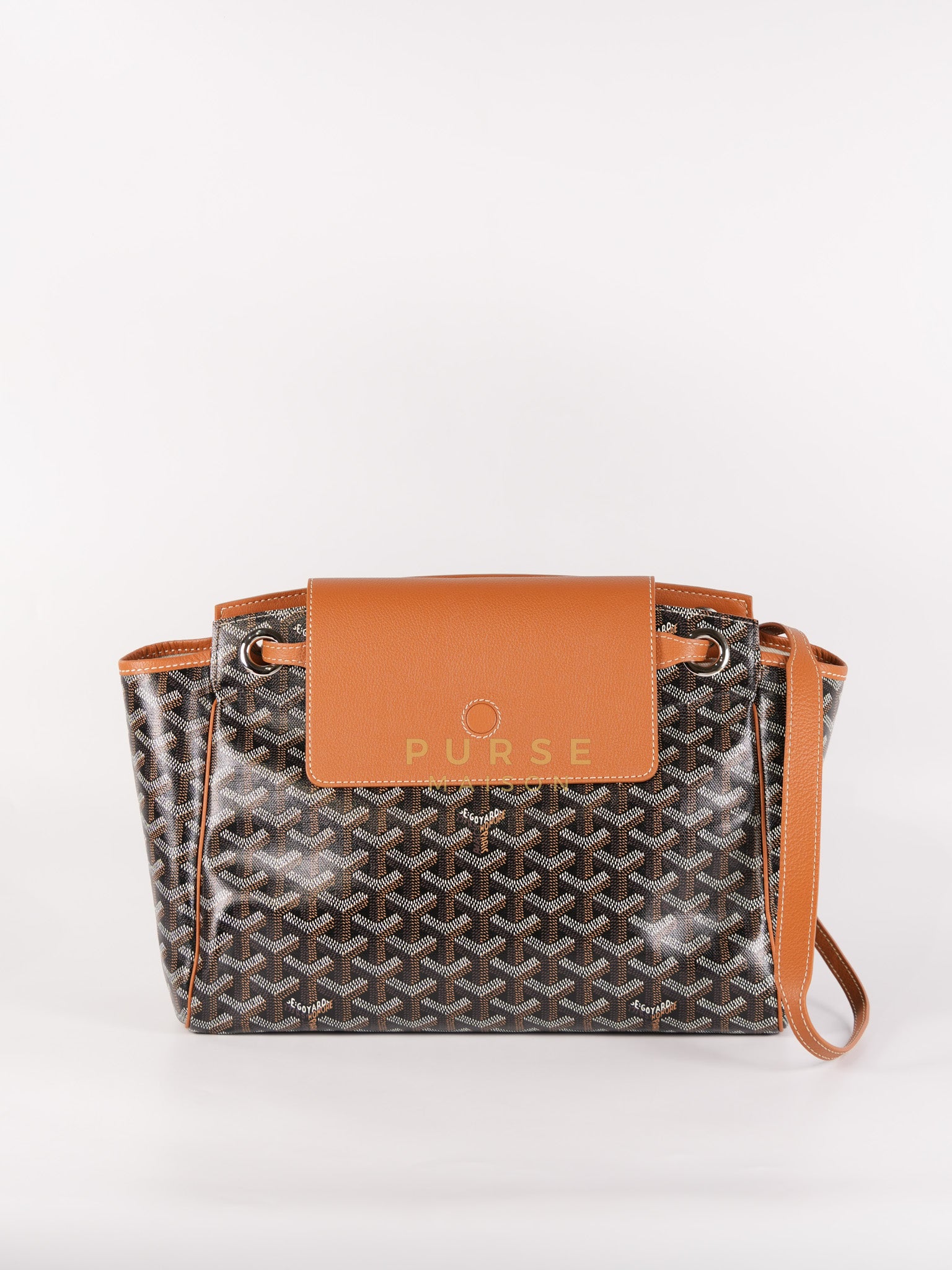 Rouette Souple Shoulder Bag PM in Noir Et Naturel/Tan | Purse Maison Luxury Bags Shop