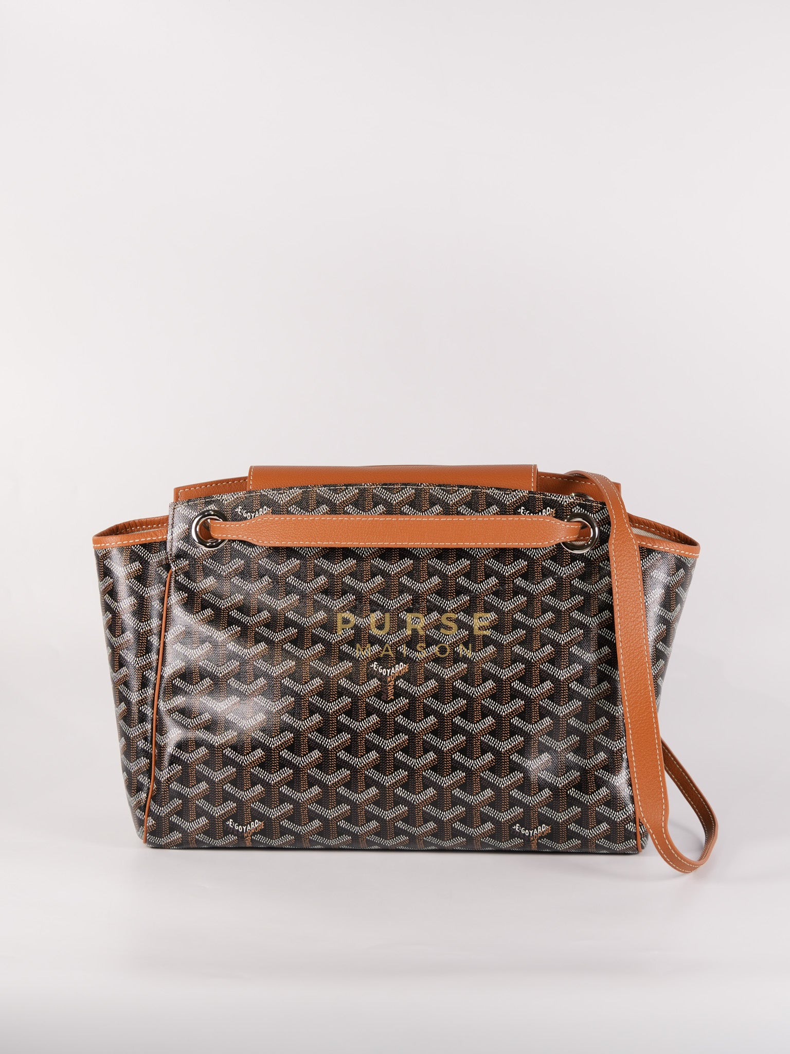 Rouette Souple Shoulder Bag PM in Noir Et Naturel/Tan | Purse Maison Luxury Bags Shop