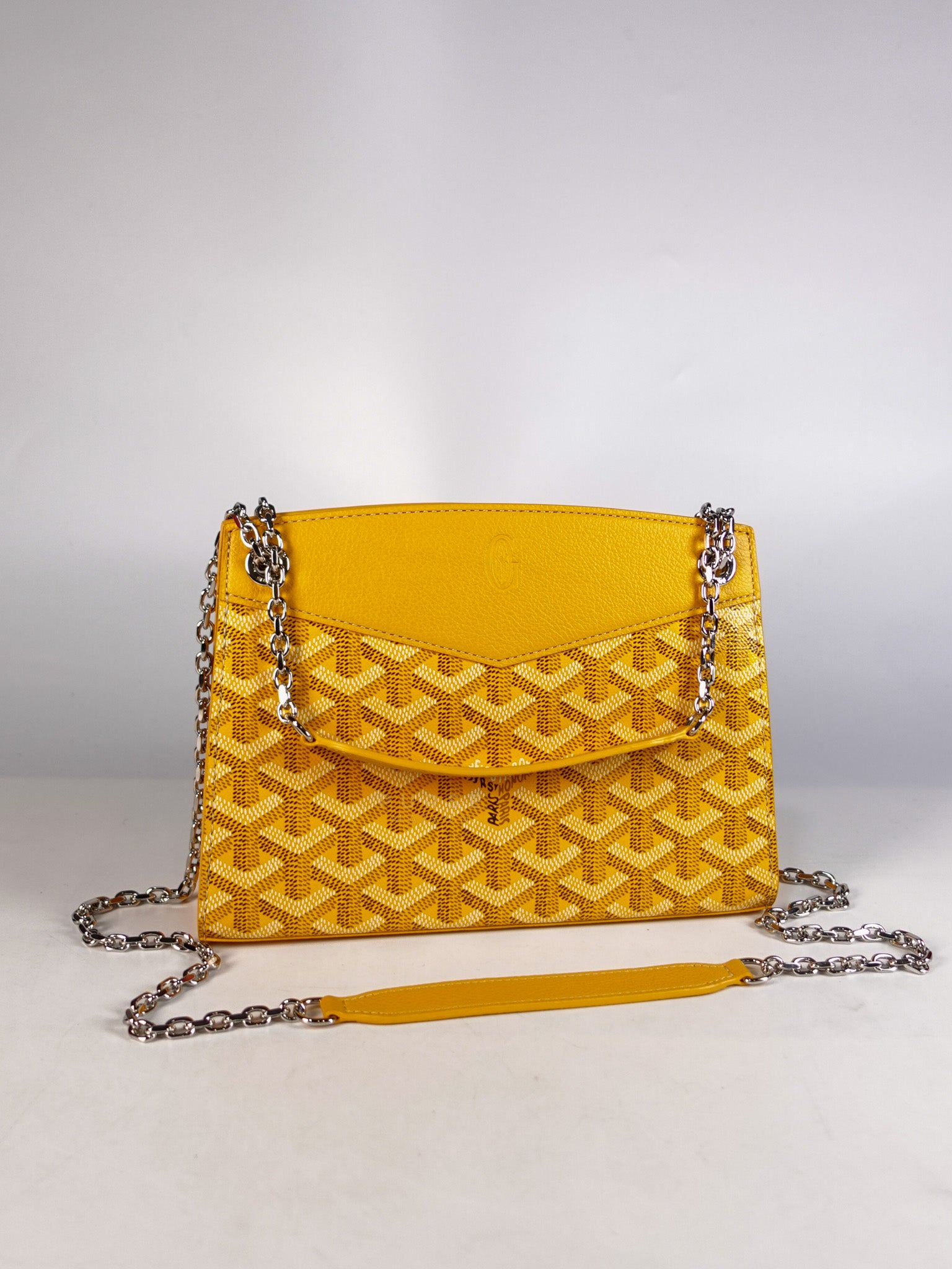 Rouette Structure Mini Yellow Goyardine Canvas | Purse Maison Luxury Bags Shop