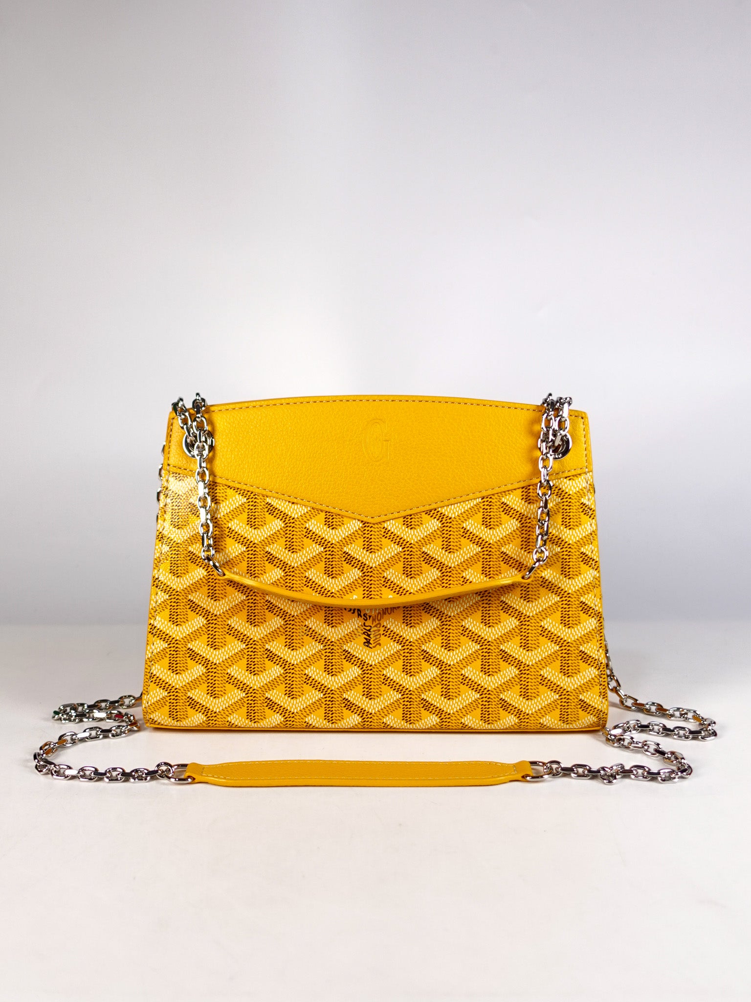 Rouette Structure Mini Yellow Goyardine Canvas | Purse Maison Luxury Bags Shop