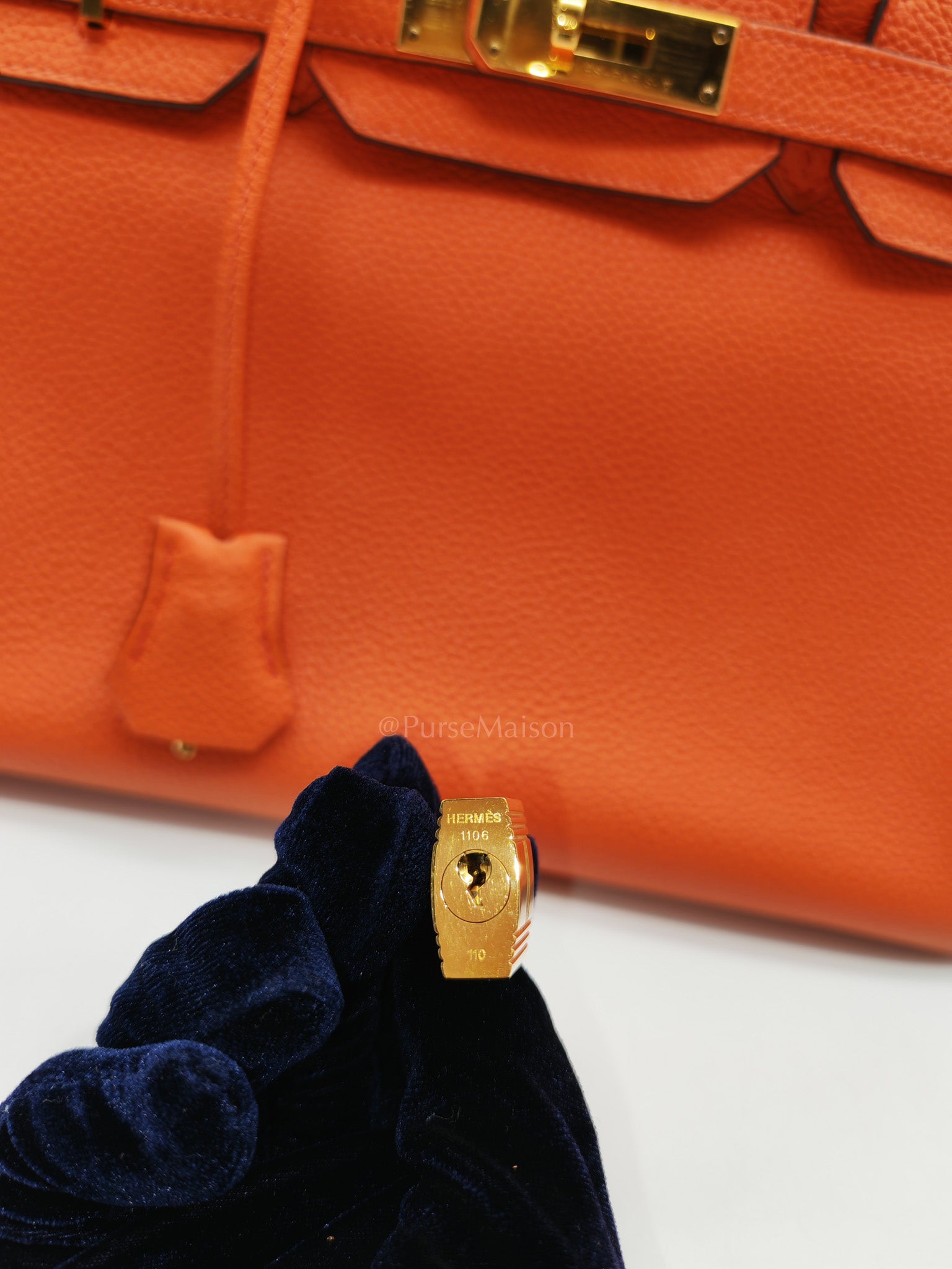Birkin 30 in Poppy Orange Togo Leather & Gold Hardware Stamp A (2017)